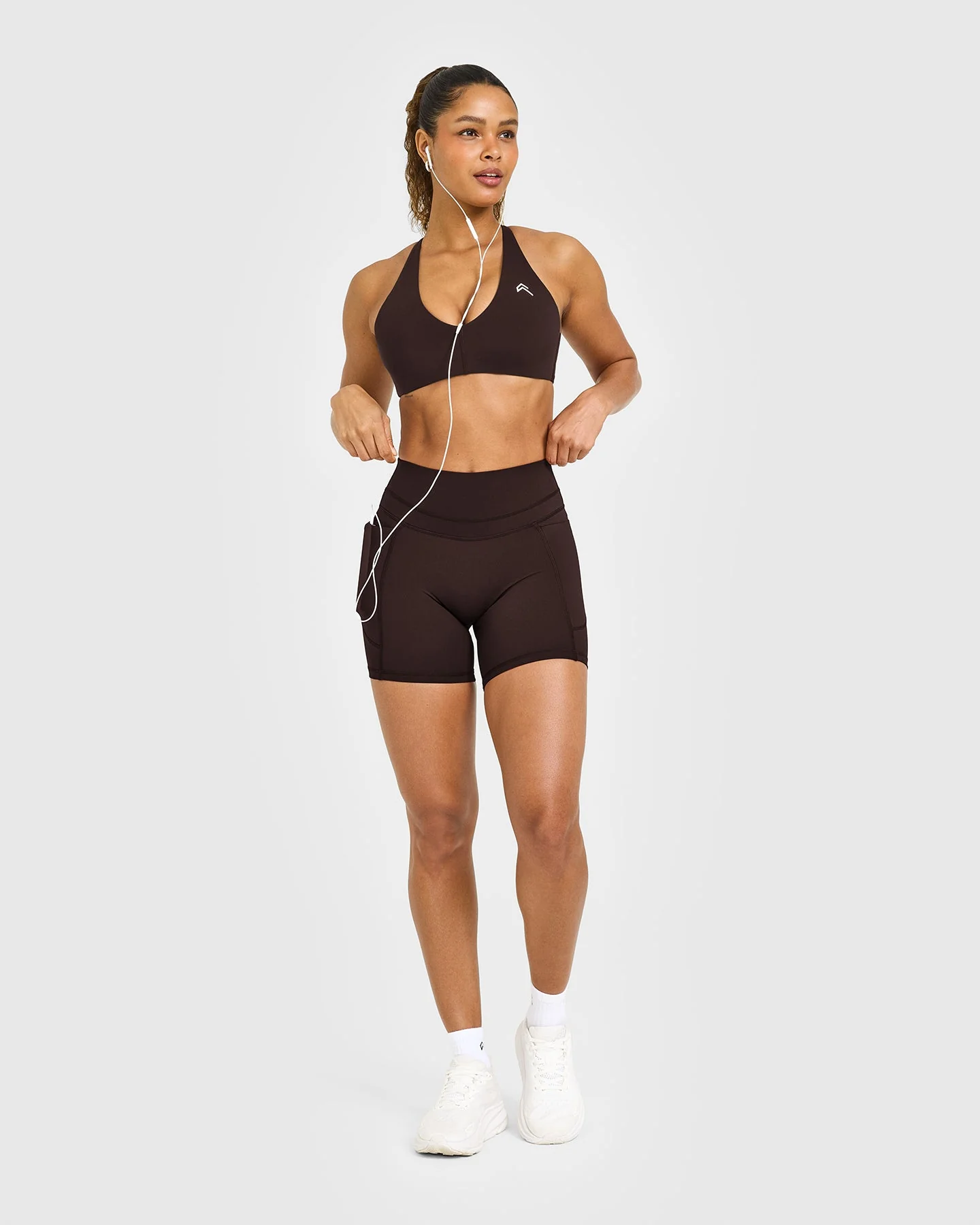 UnifiedMove™ High Waisted Pocket Shorts 6" | 70% Cocoa - Image 3