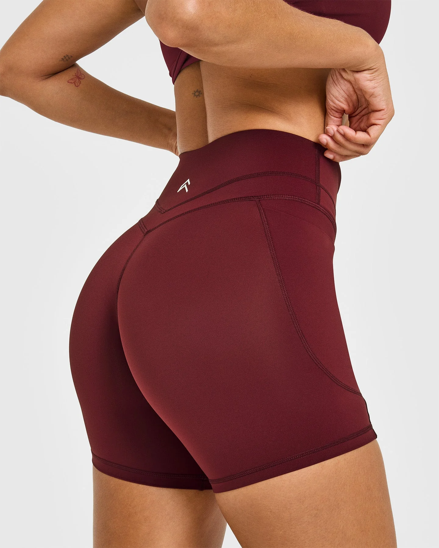 UnifiedMove™ High Waisted Pocket Shorts 6" | Rosewood - Image 5