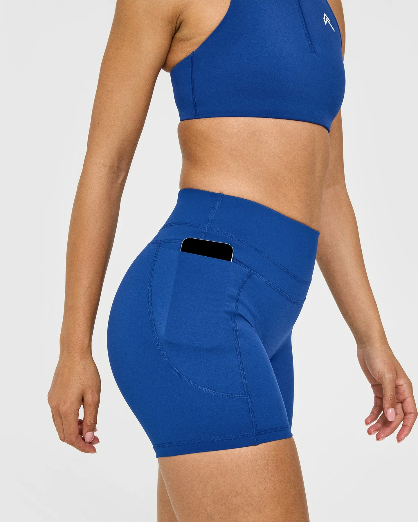 UnifiedMove™ High Waisted Pocket Shorts 6" | Vintage Navy - Image 2