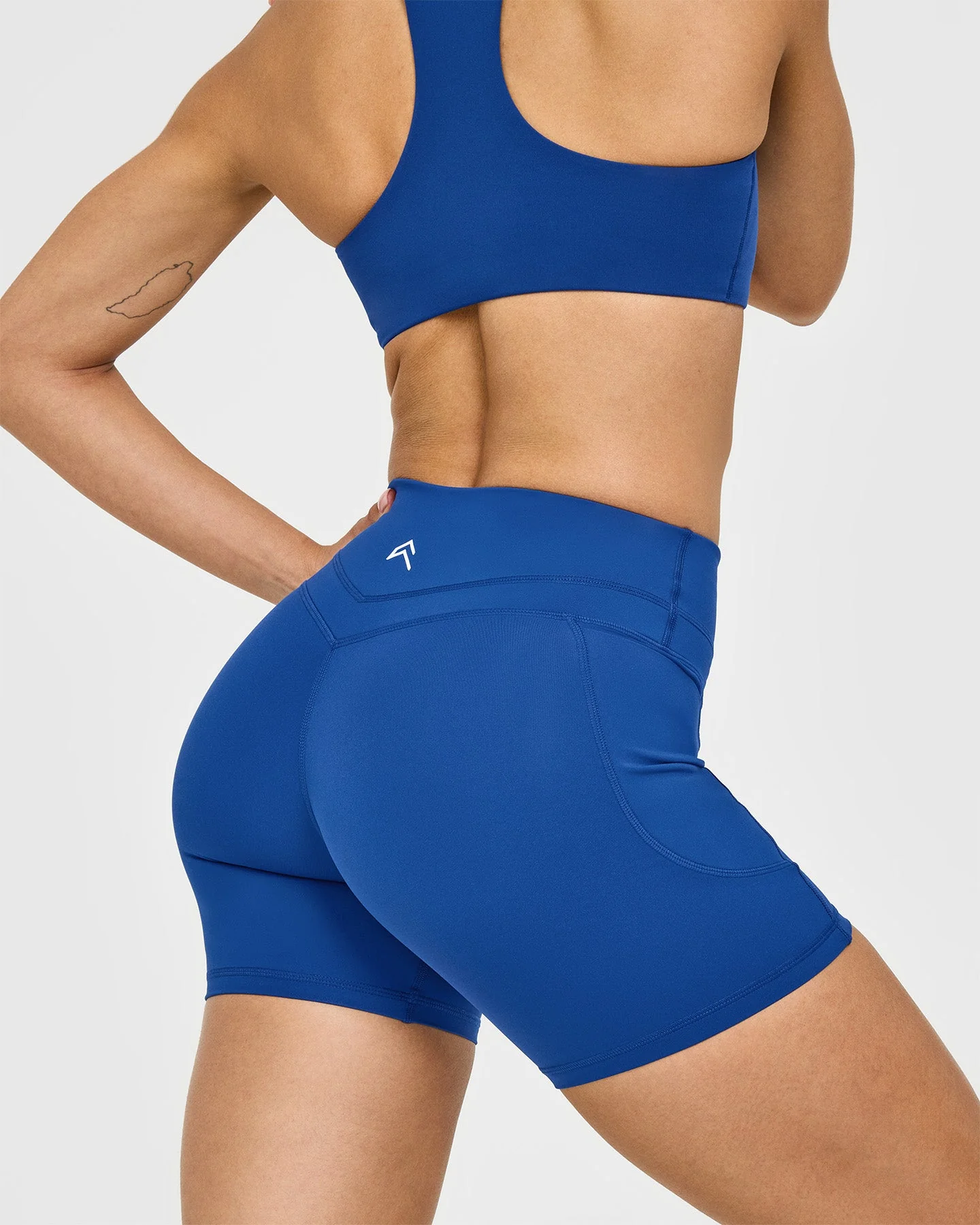 UnifiedMove™ High Waisted Pocket Shorts 6" | Vintage Navy - Image 5