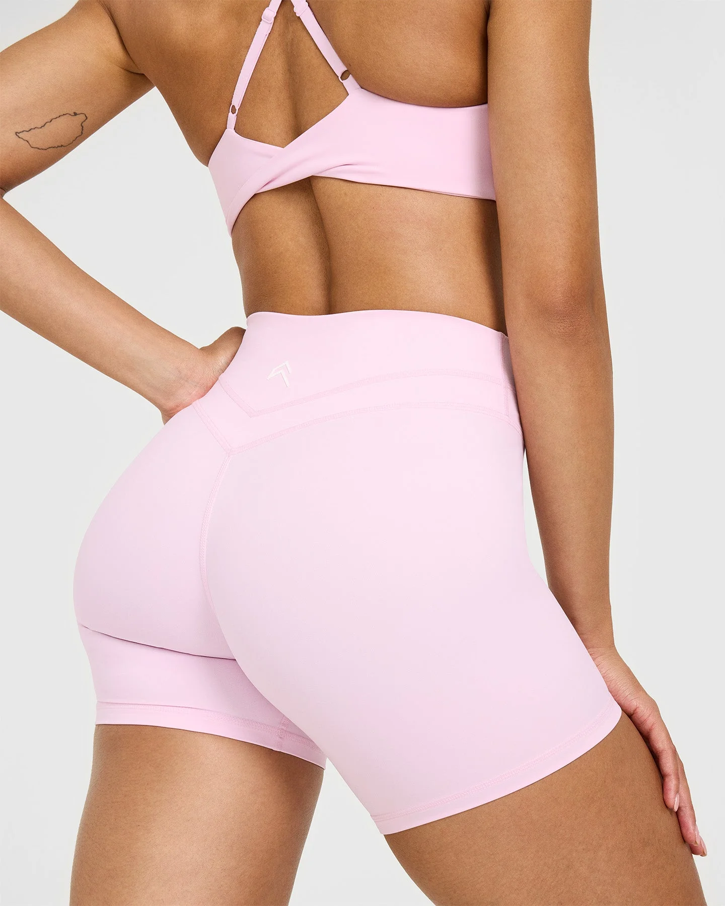 UnifiedMove™ High Waisted Shorts 6" | Chalk Pink - Image 4