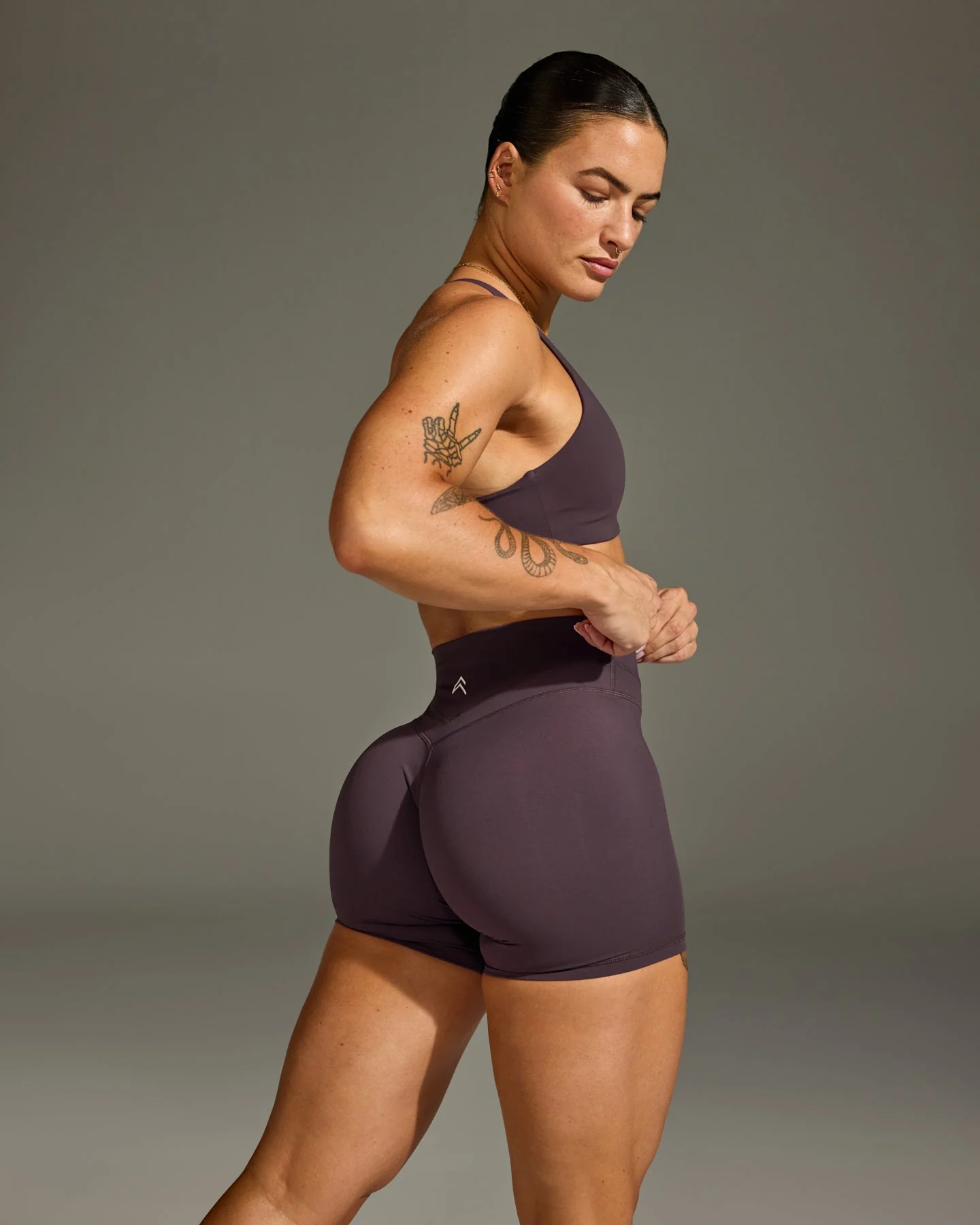 UnifiedMove™ High Waisted Shorts 6" | Dark Umber Brown - Image 2