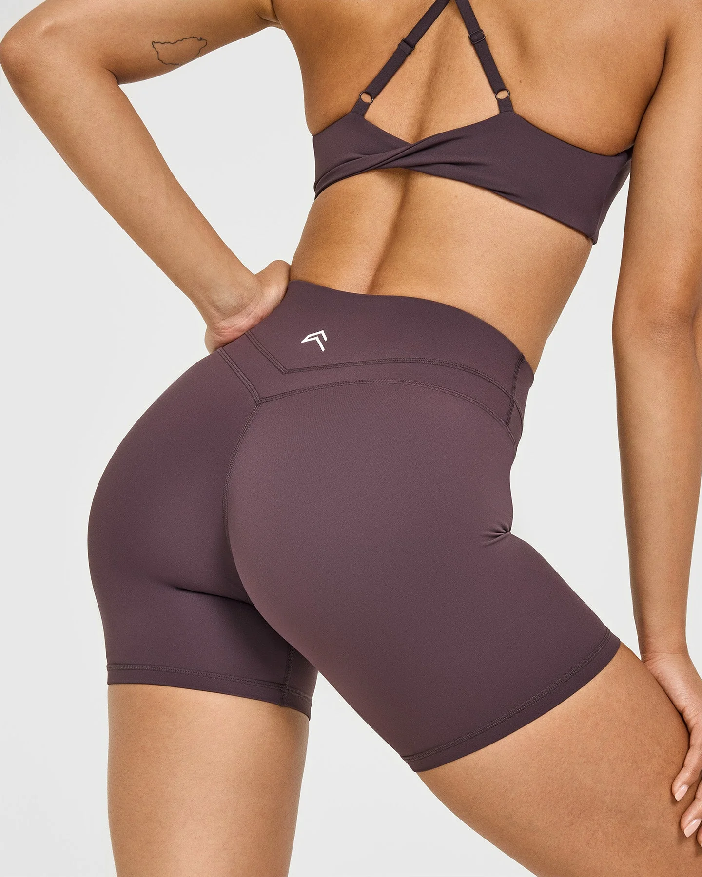 UnifiedMove™ High Waisted Shorts 6" | Dark Umber Brown - Image 4