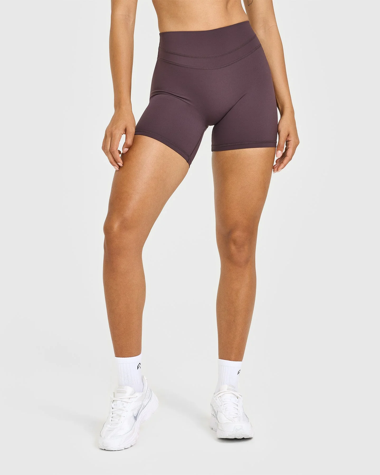 UnifiedMove™ High Waisted Shorts 6" | Dark Umber Brown - Image 6