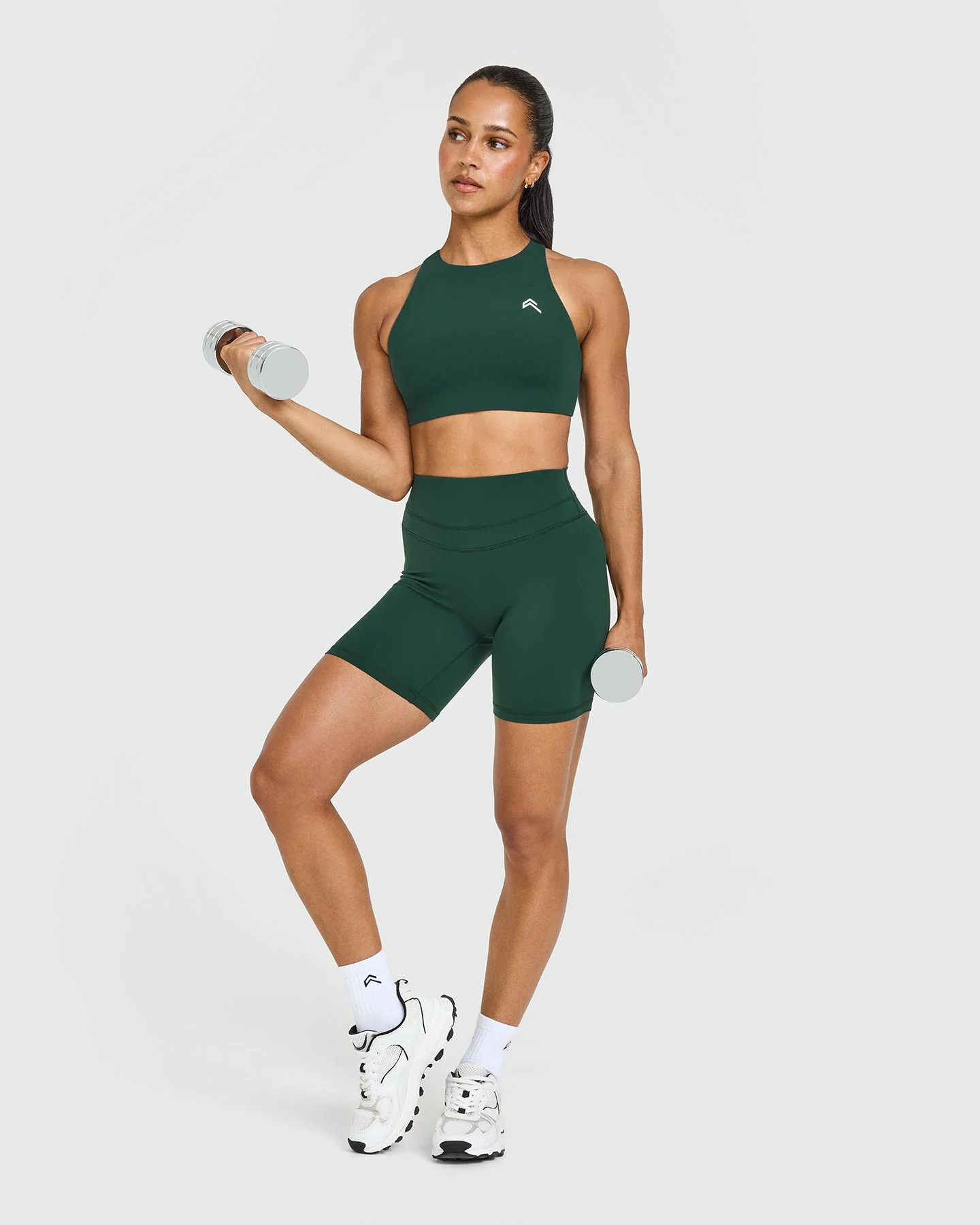 UnifiedMove™ High Waisted Shorts 6" | Racing Green - Image 3