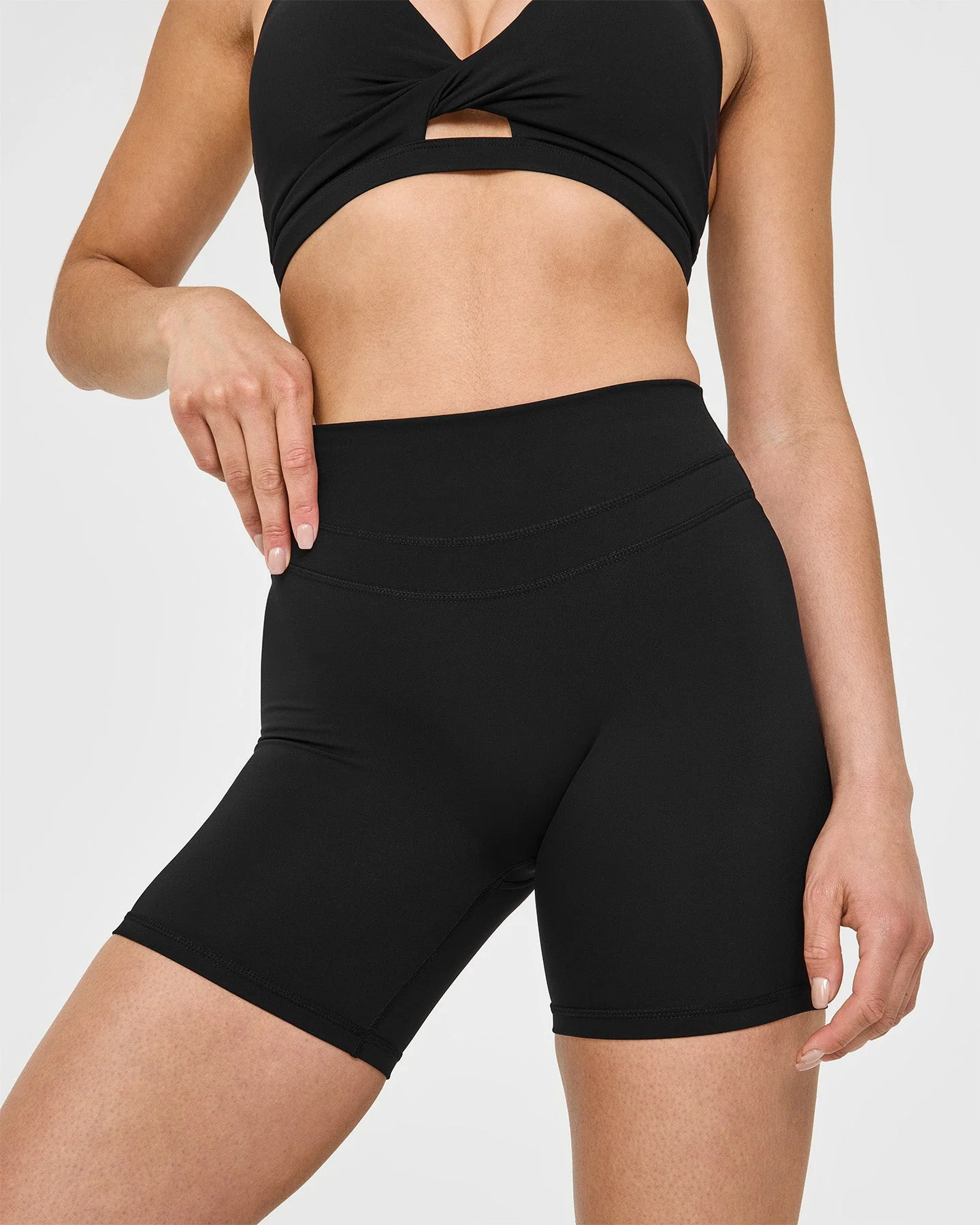 UnifiedMove™ High Waisted Shorts 6" | Black - Image 5