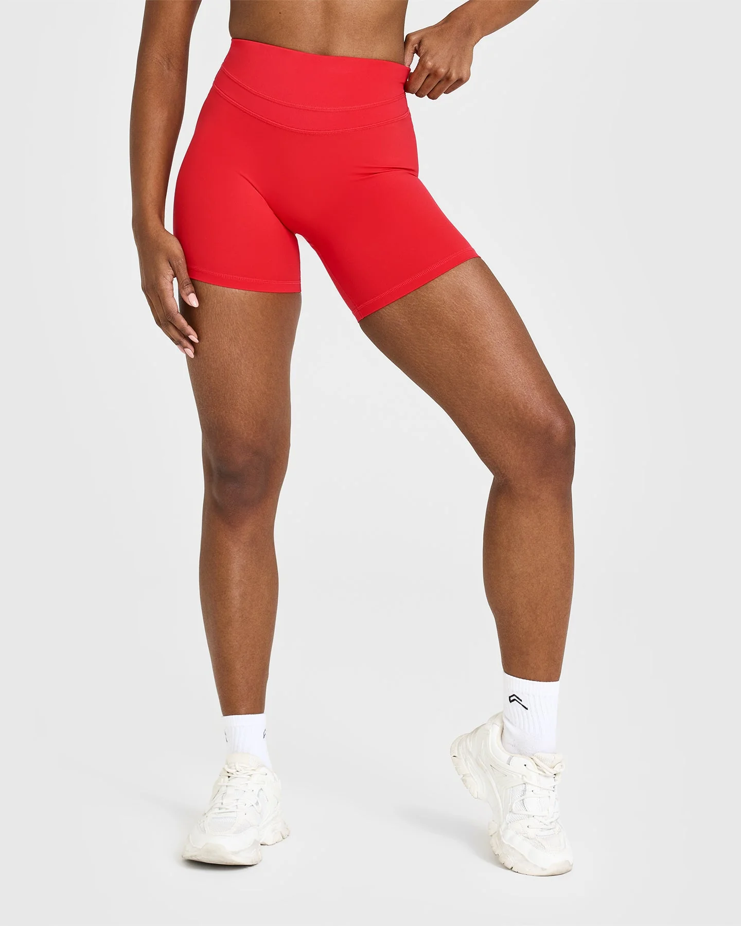 UnifiedMove™ High Waisted Shorts 6" | Muscle Mommy Red - Image 2
