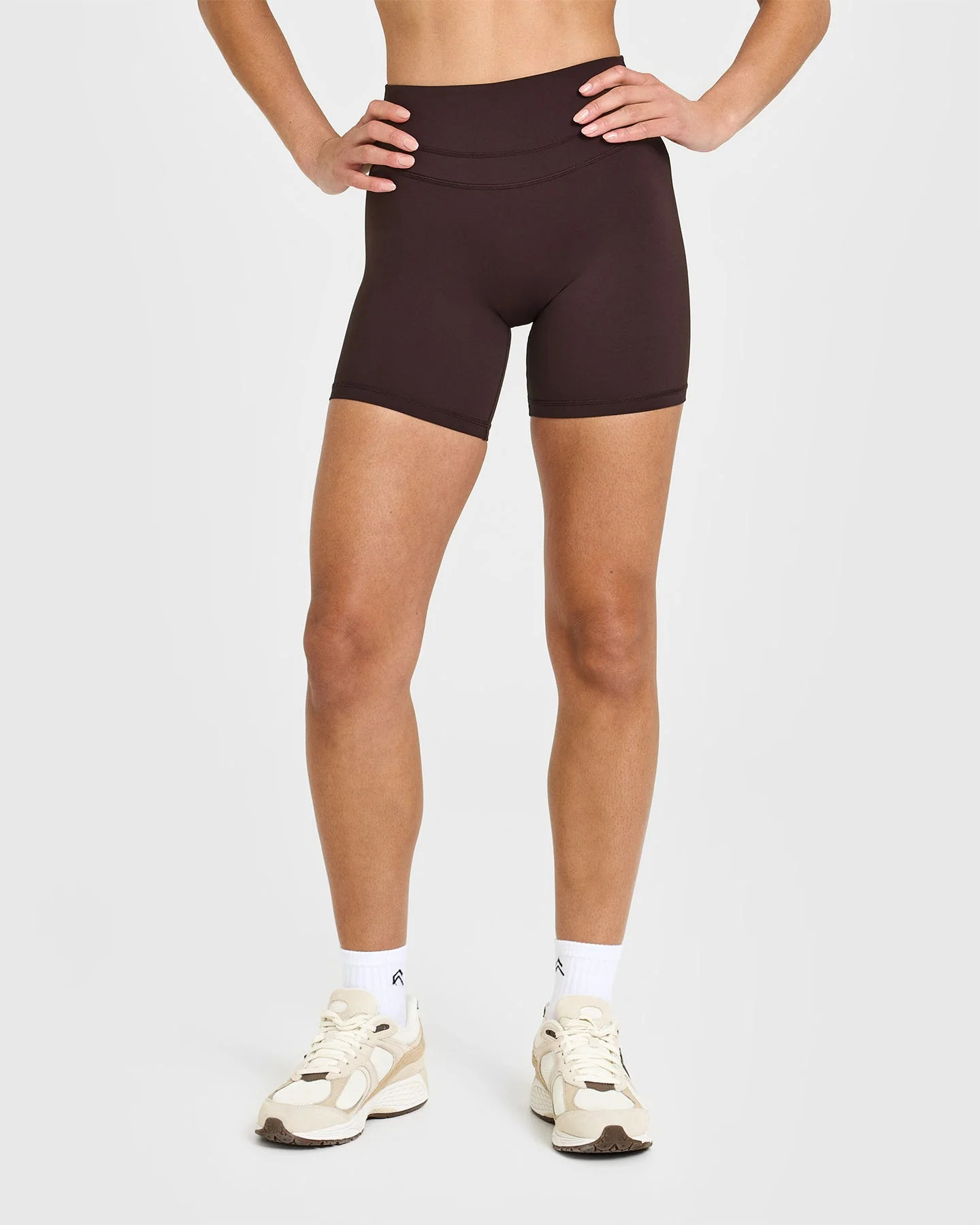 UnifiedMove™ High Waisted Shorts 6" | Plum Brown - Image 2