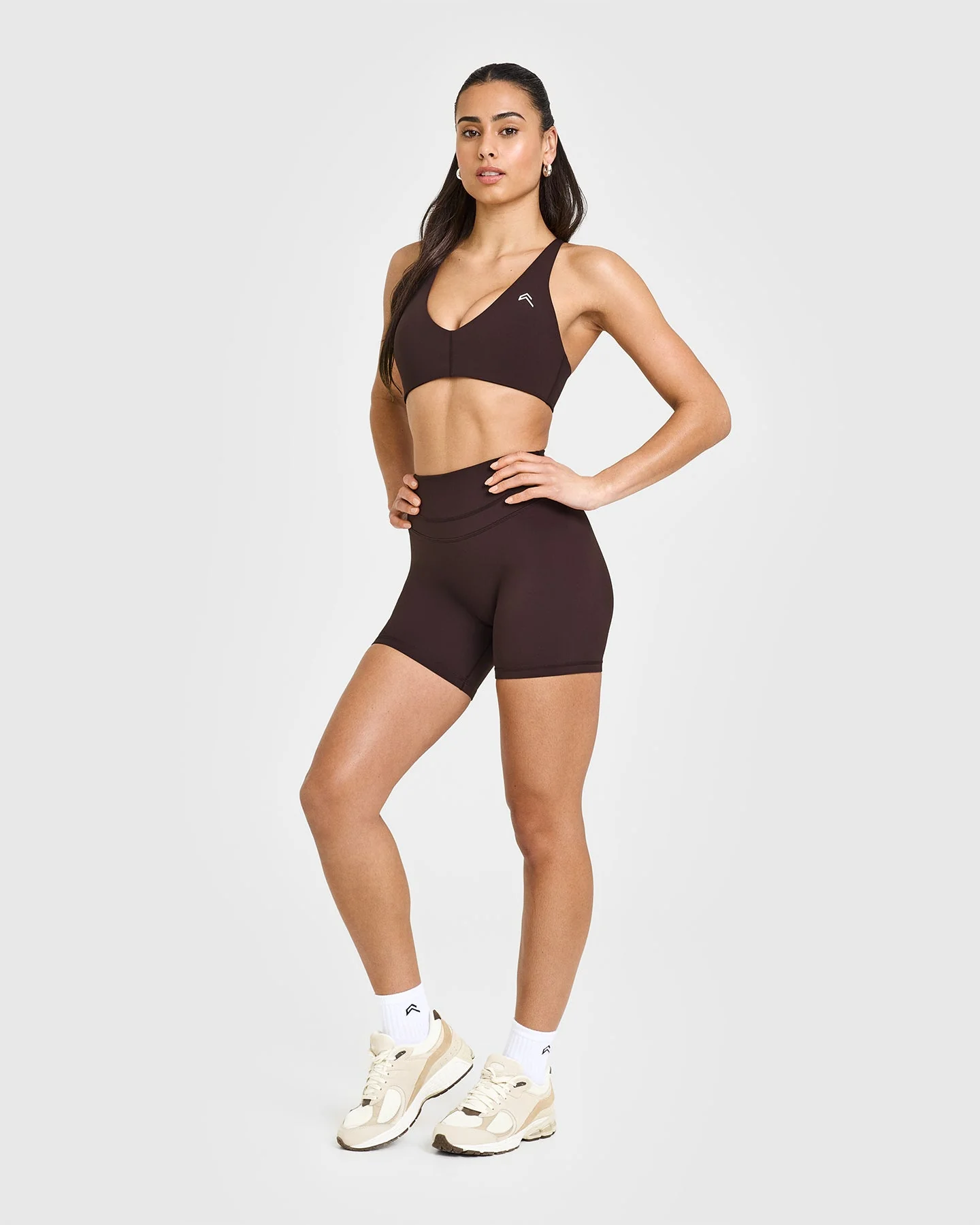 UnifiedMove™ High Waisted Shorts 6" | Plum Brown - Image 3