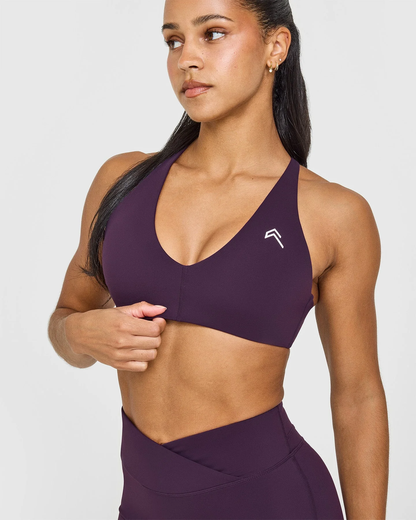 UnifiedMove™ Micro Bralette White Logo | Blackberry Purple - Image 5