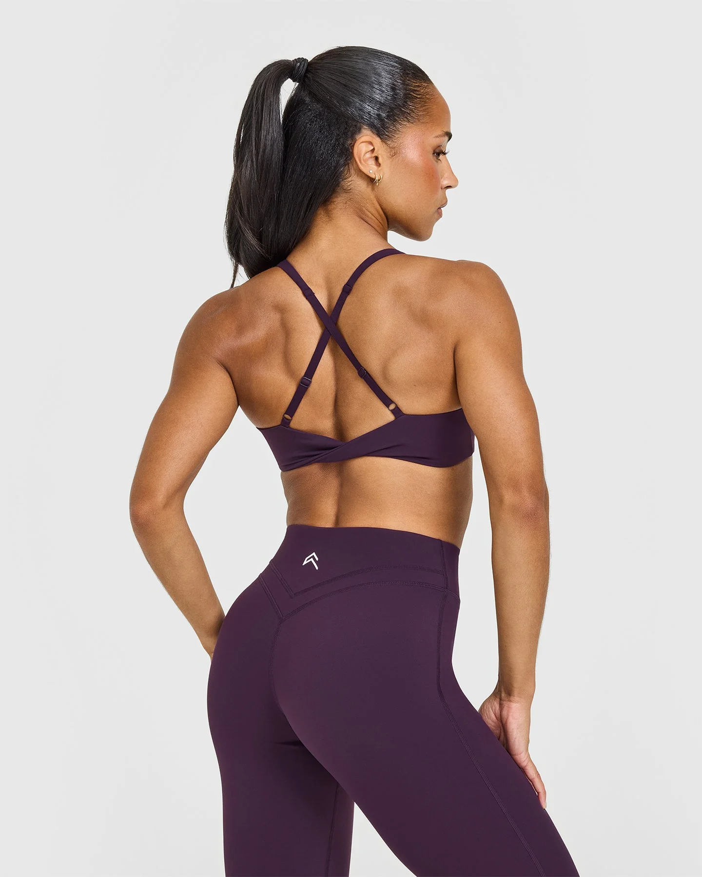 UnifiedMove™ Micro Bralette White Logo | Blackberry Purple - Image 6