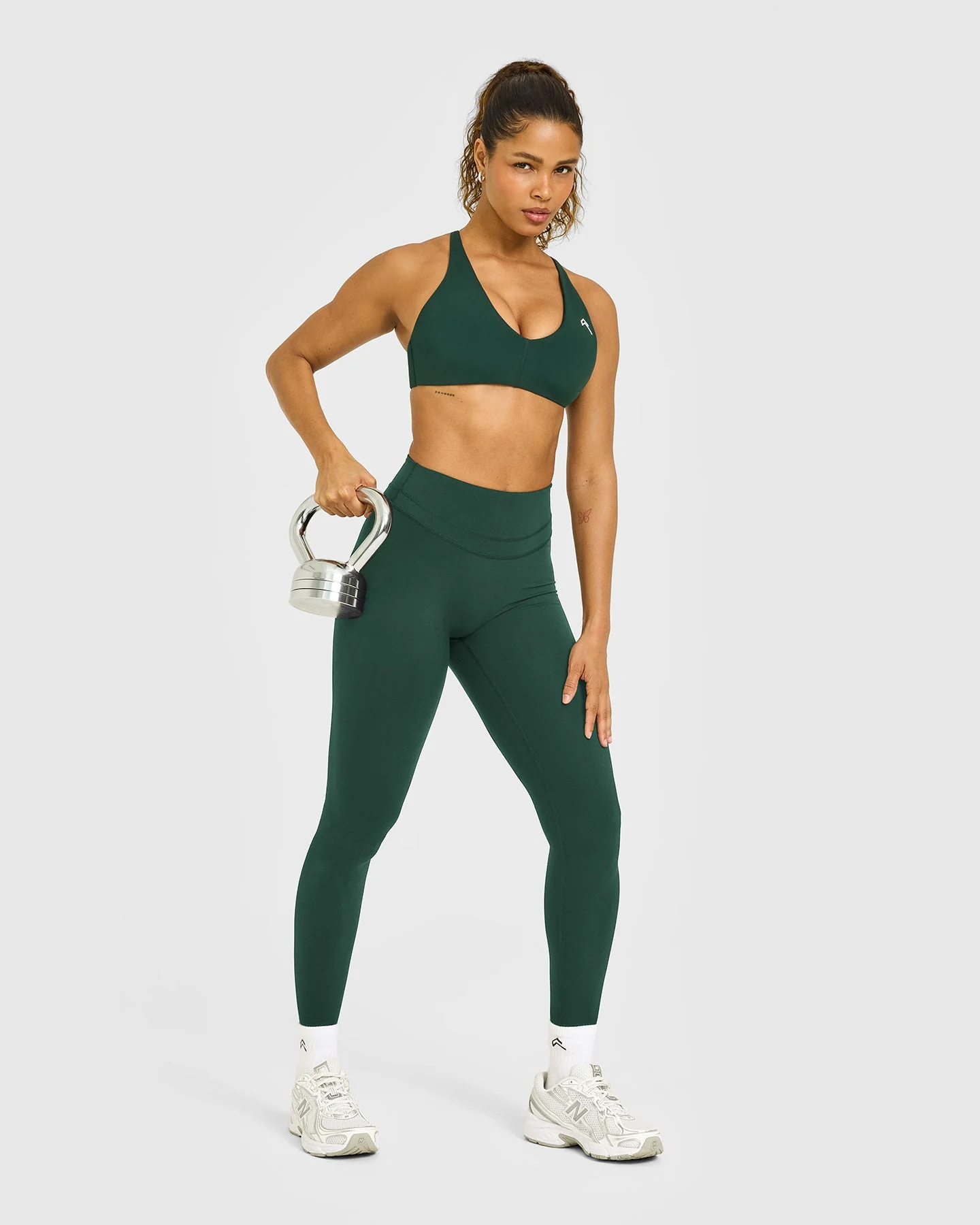 UnifiedMove™ Micro Bralette White Logo | Racing Green - Image 3