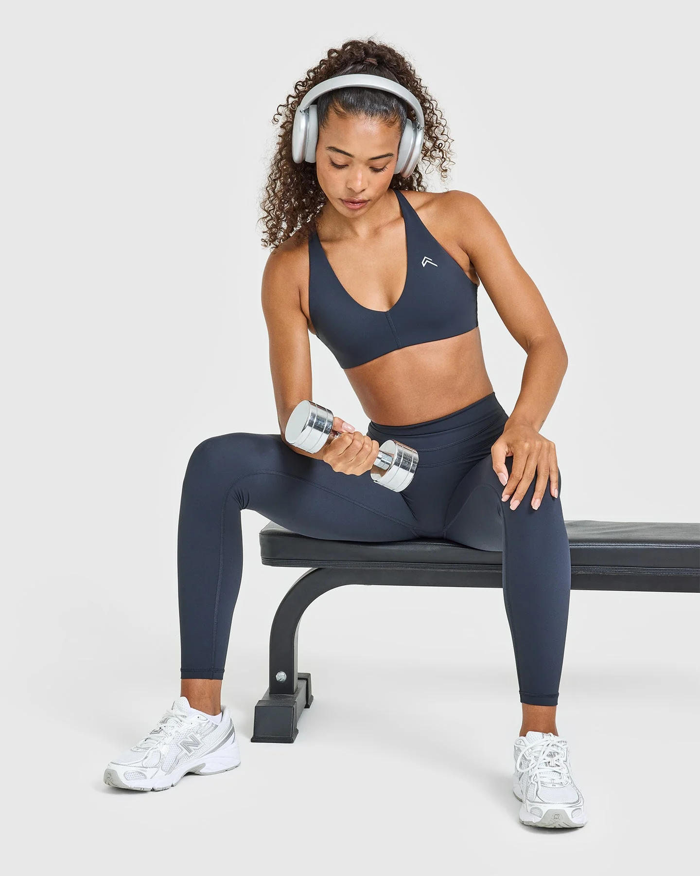 UnifiedMove™ Micro Bralette White Logo | True Blue - Image 3
