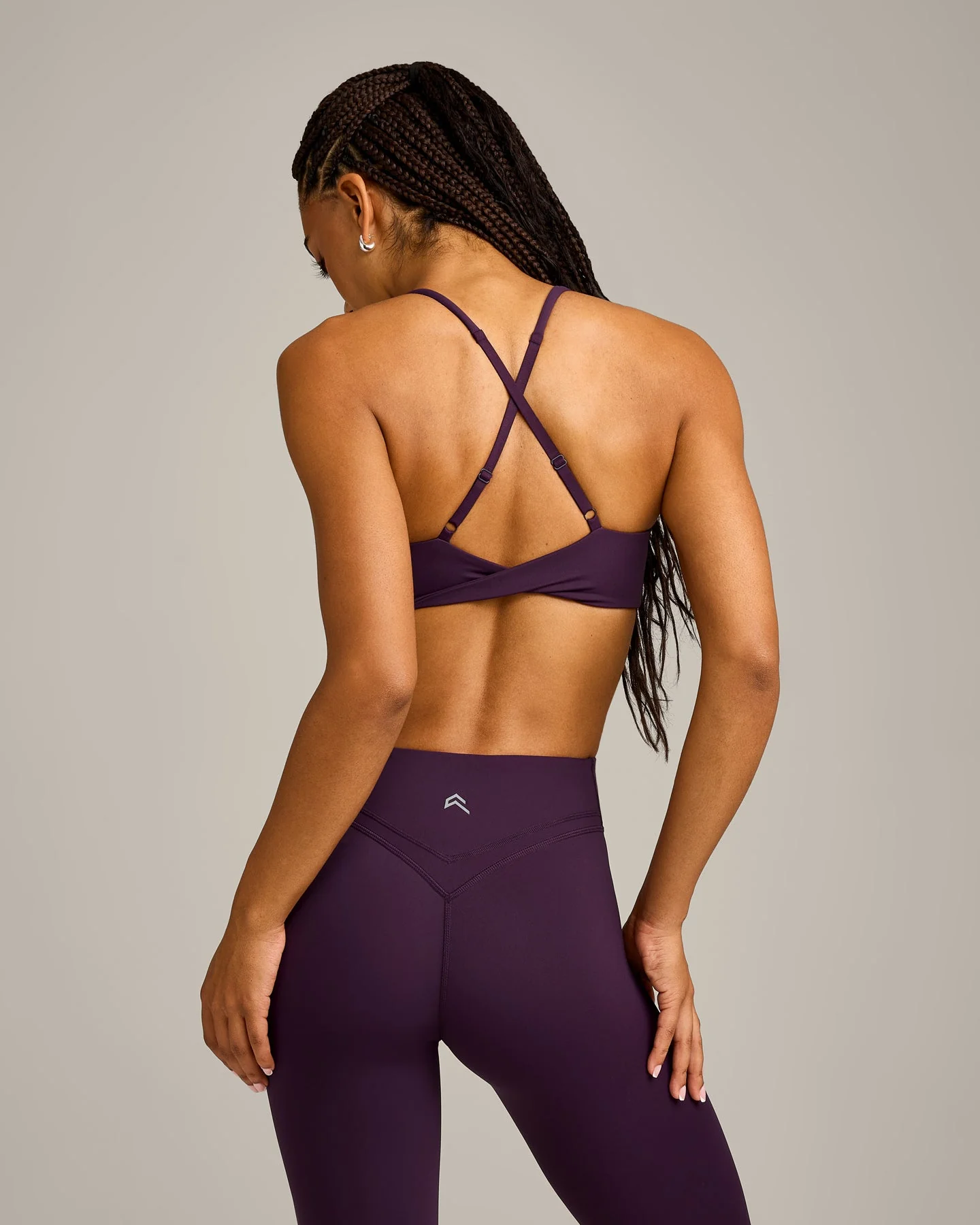 UnifiedMove™ Micro Bralette with Reflective Logo | Blackberry Purple - Image 2