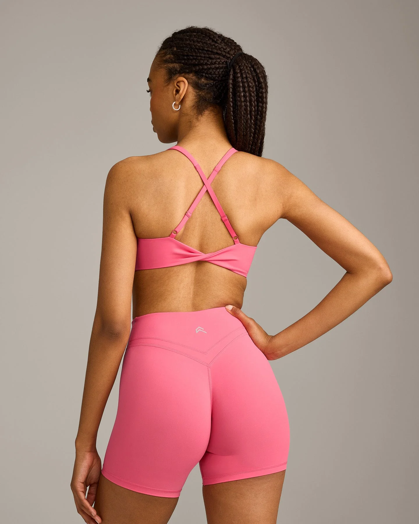 UnifiedMove™ Micro Bralette with Reflective Logo | Hot Girl Pink - Image 6