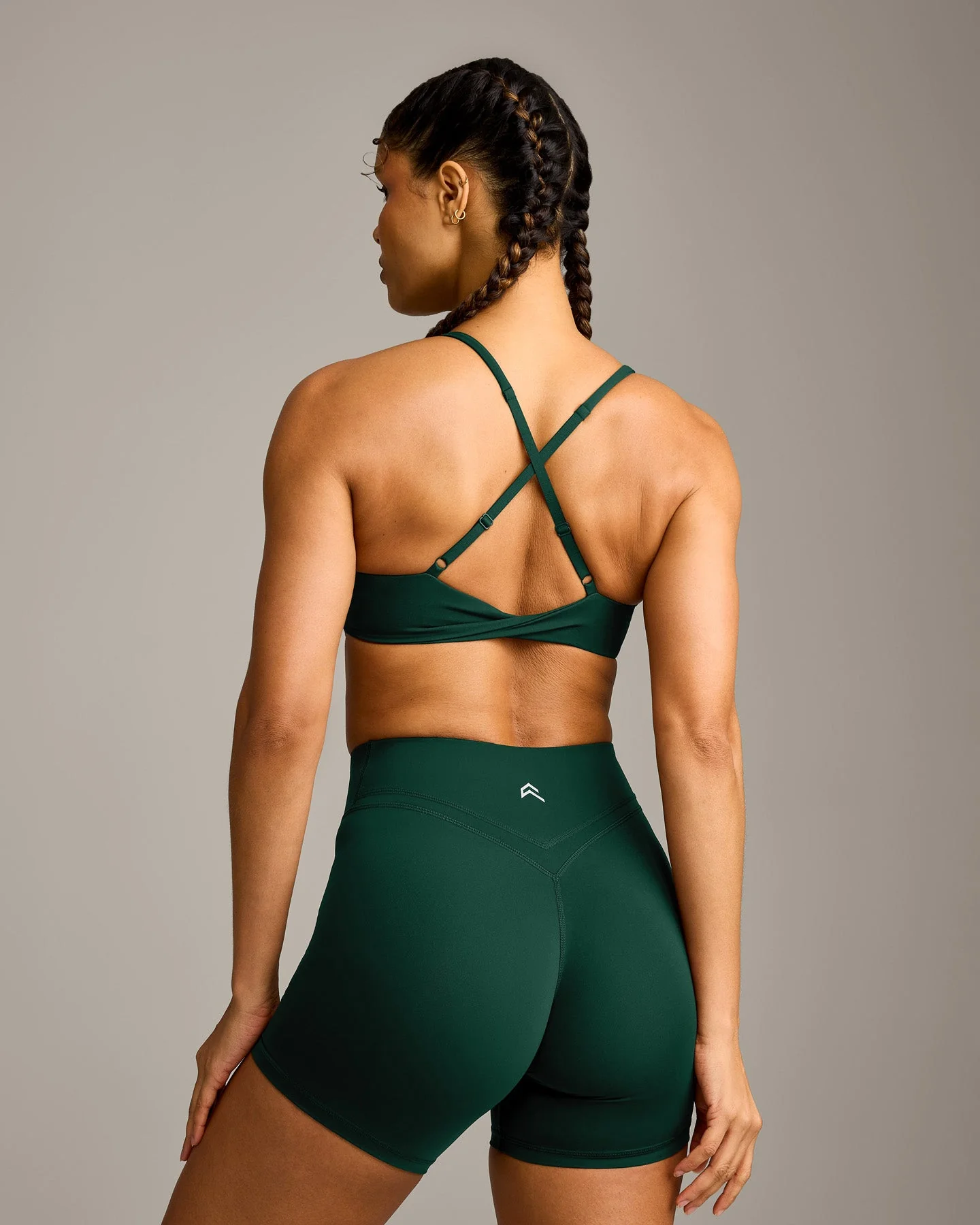 UnifiedMove™ Micro Bralette with Reflective Logo | Racing Green - Image 2