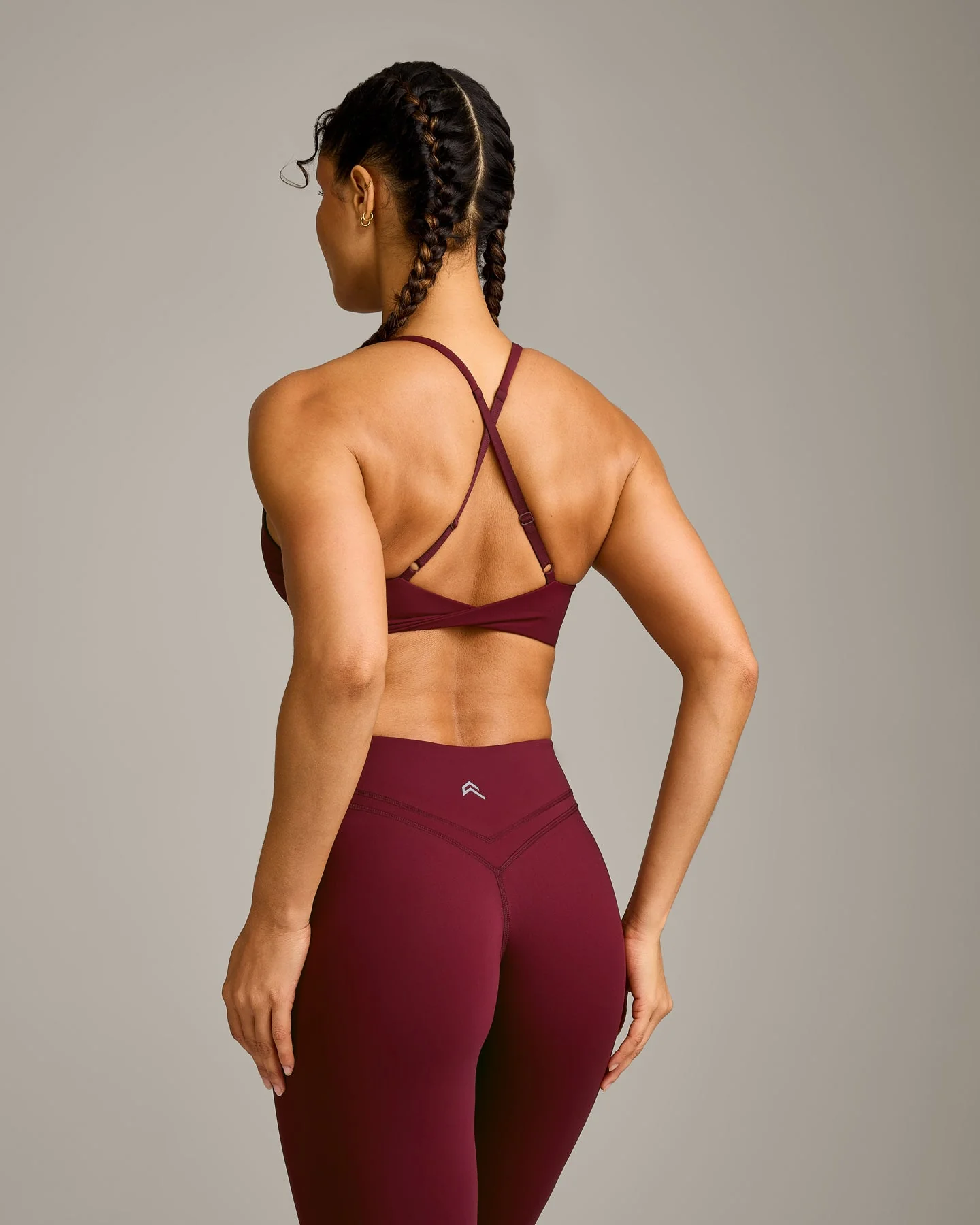 UnifiedMove™ Micro Bralette with Reflective Logo | Rosewood - Image 2