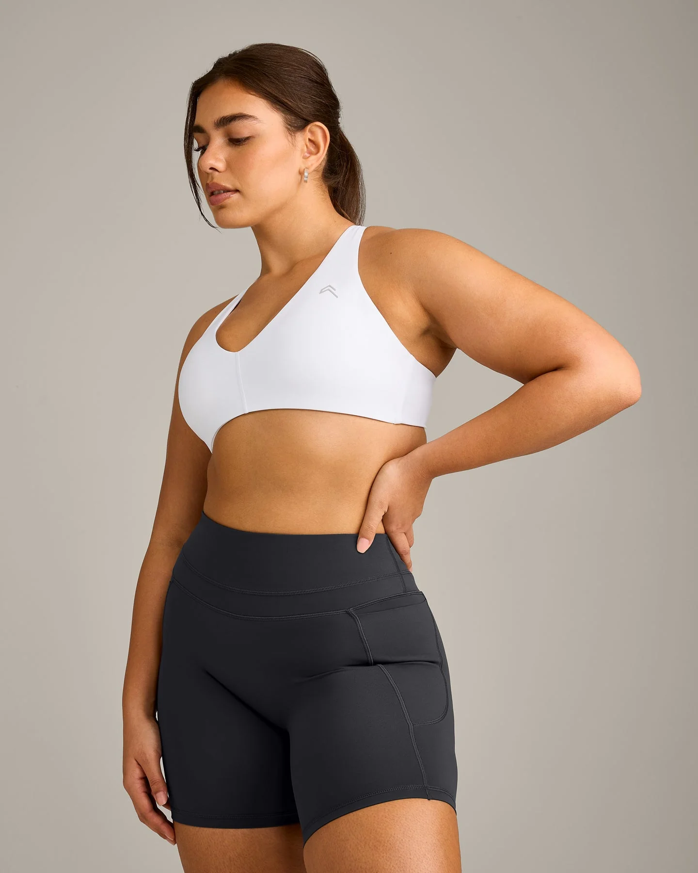 UnifiedMove™ Micro Bralette with Reflective Logo | White