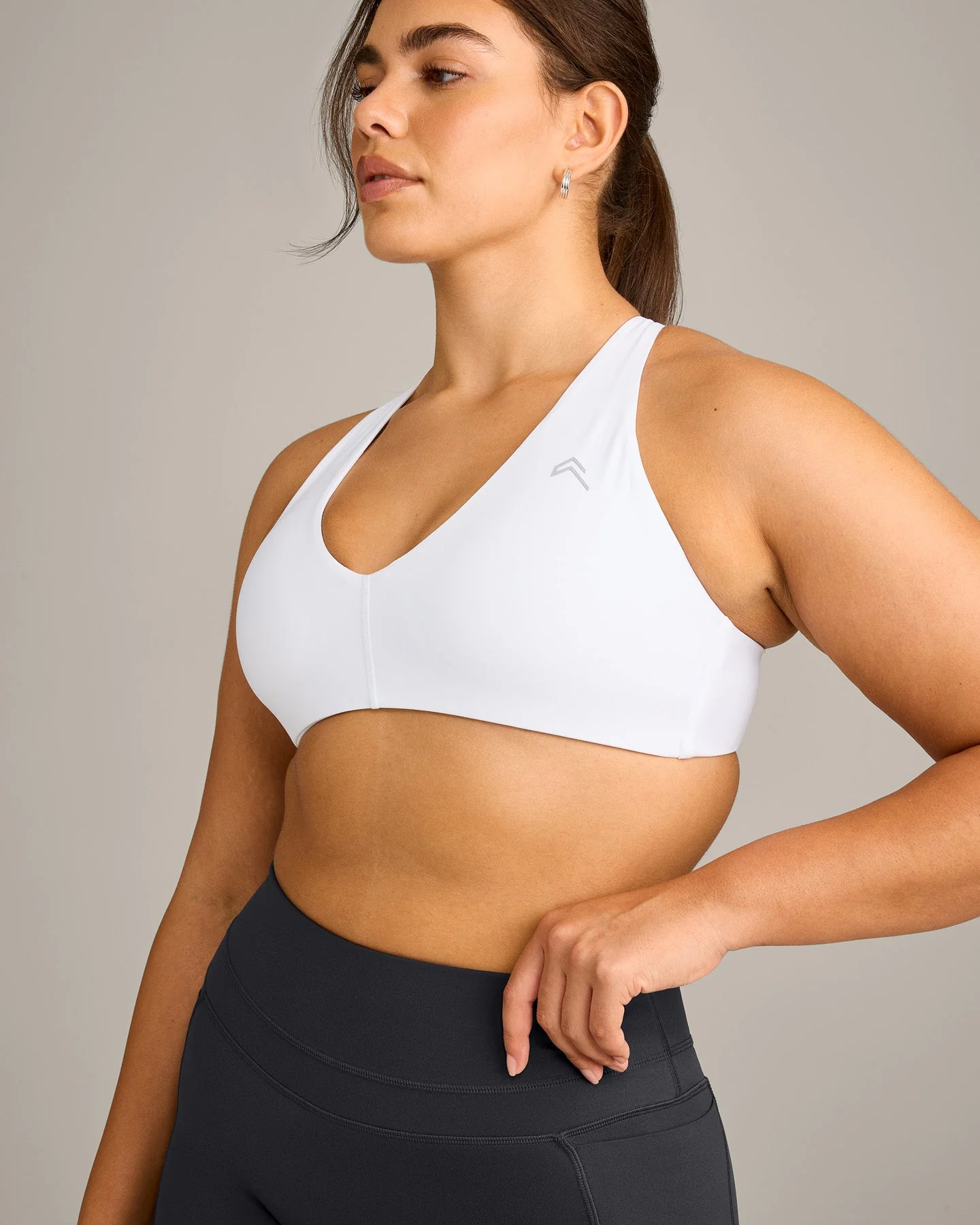 UnifiedMove™ Micro Bralette with Reflective Logo | White - Image 4