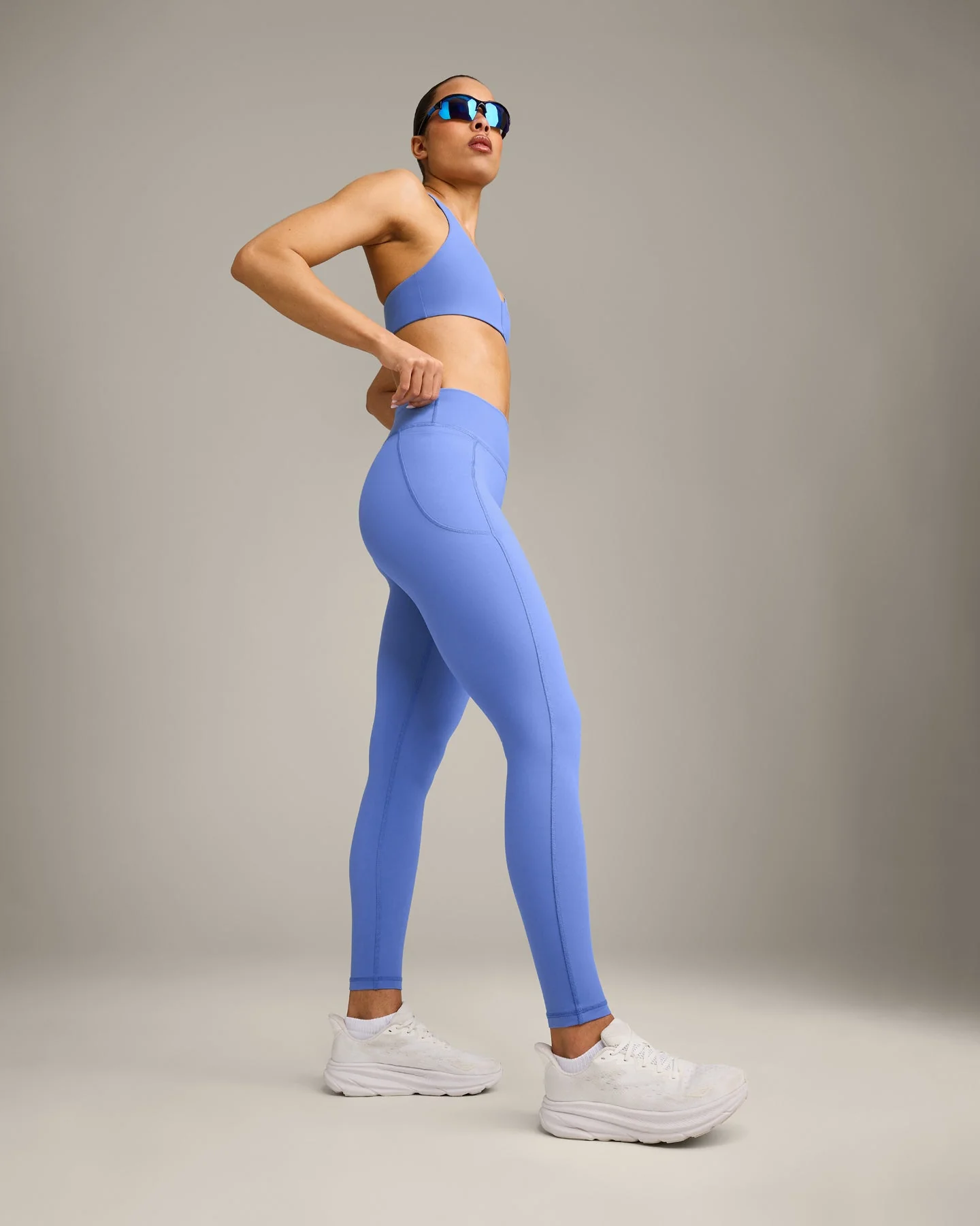 UnifiedMove™ Pocket Leggings with Bonding with Reflective Logo | Glaucous Blue - Image 3
