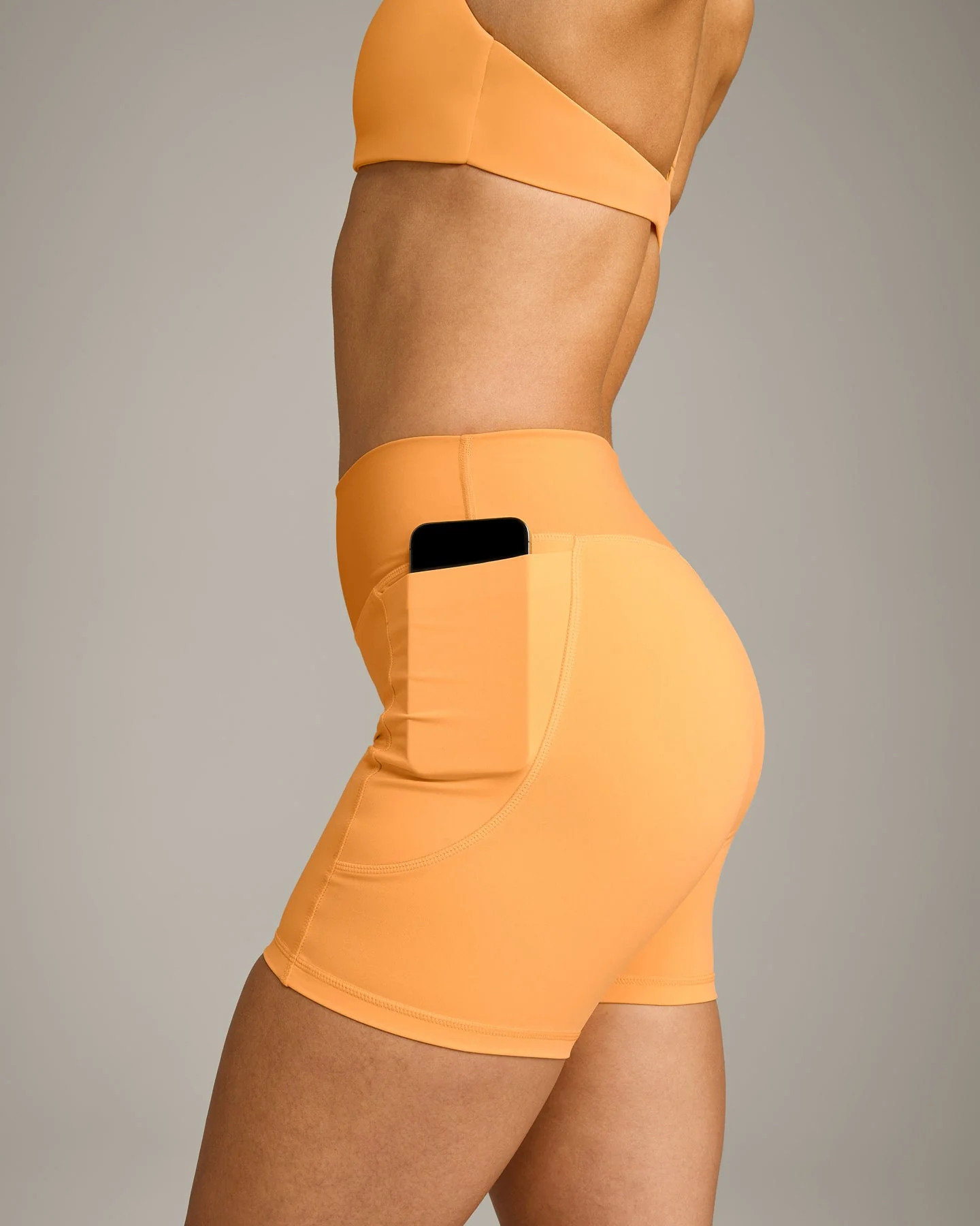 UnifiedMove™ Pocket Shorts 6" with Bonding with Reflective Logo | Powdered Orange - Image 4