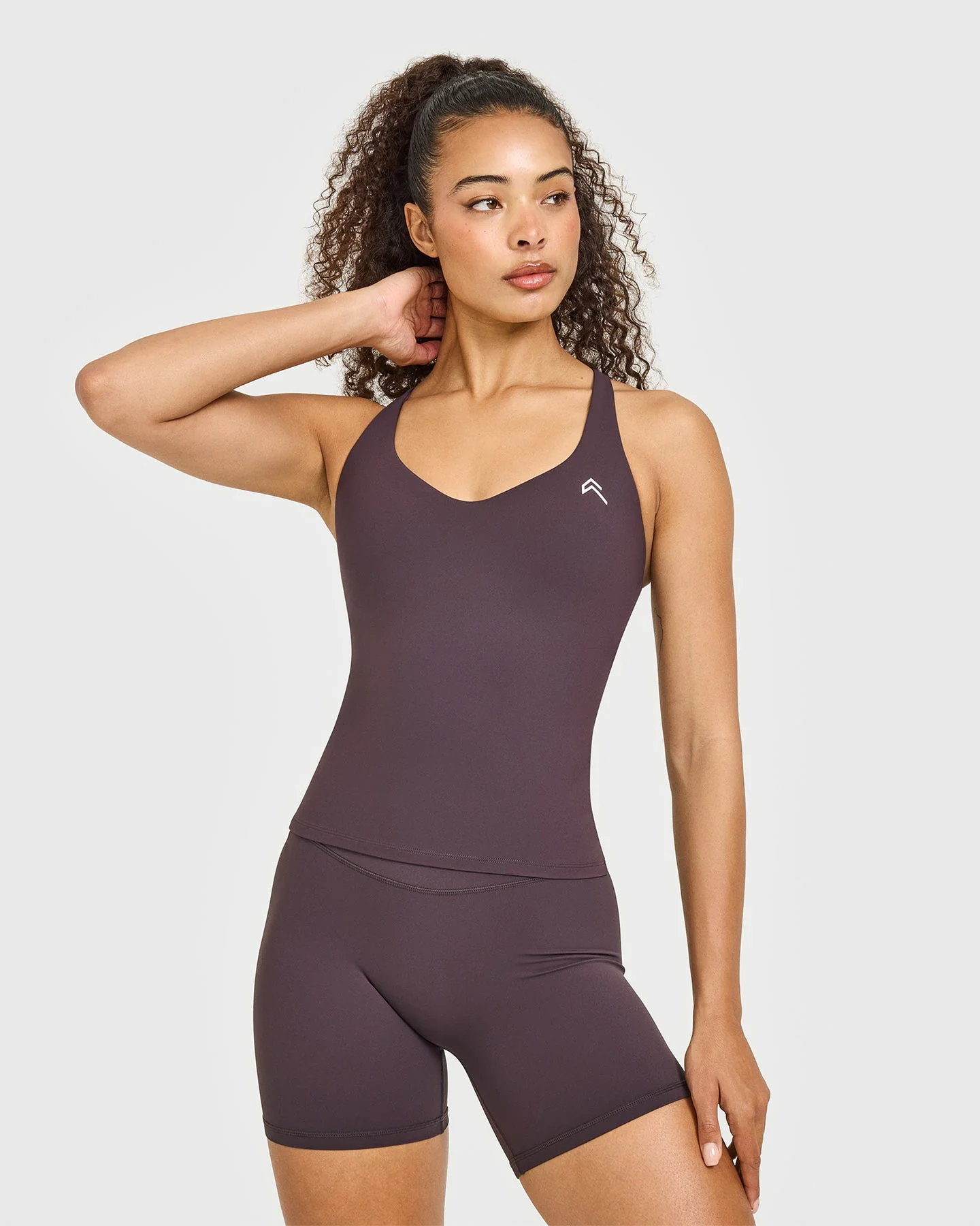 UnifiedMove™ V Neck Cross Back Vest | Dark Umber Brown