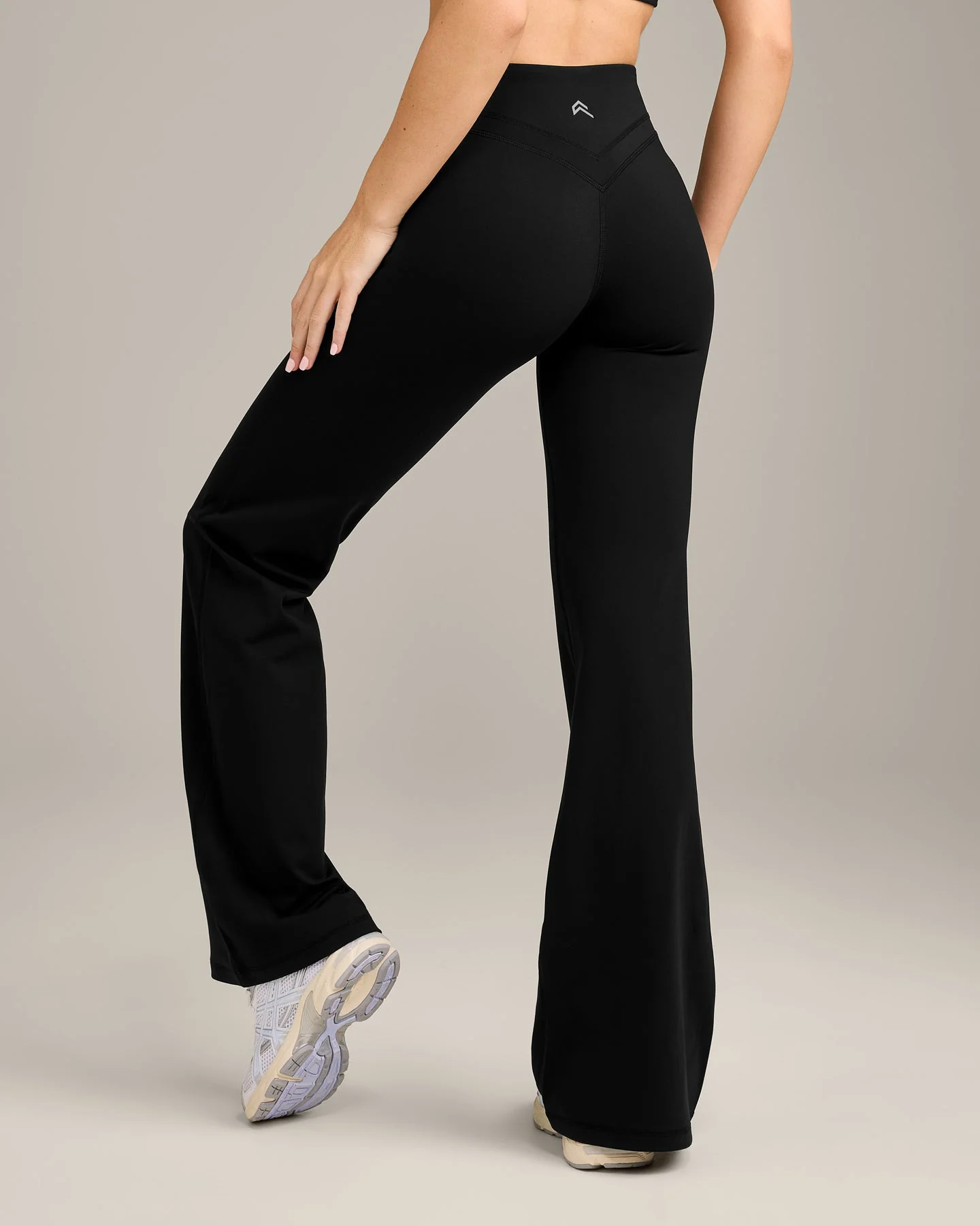 UnifiedMove™ Wrap Flared Bottoms with Reflective Logo | Black - Image 6
