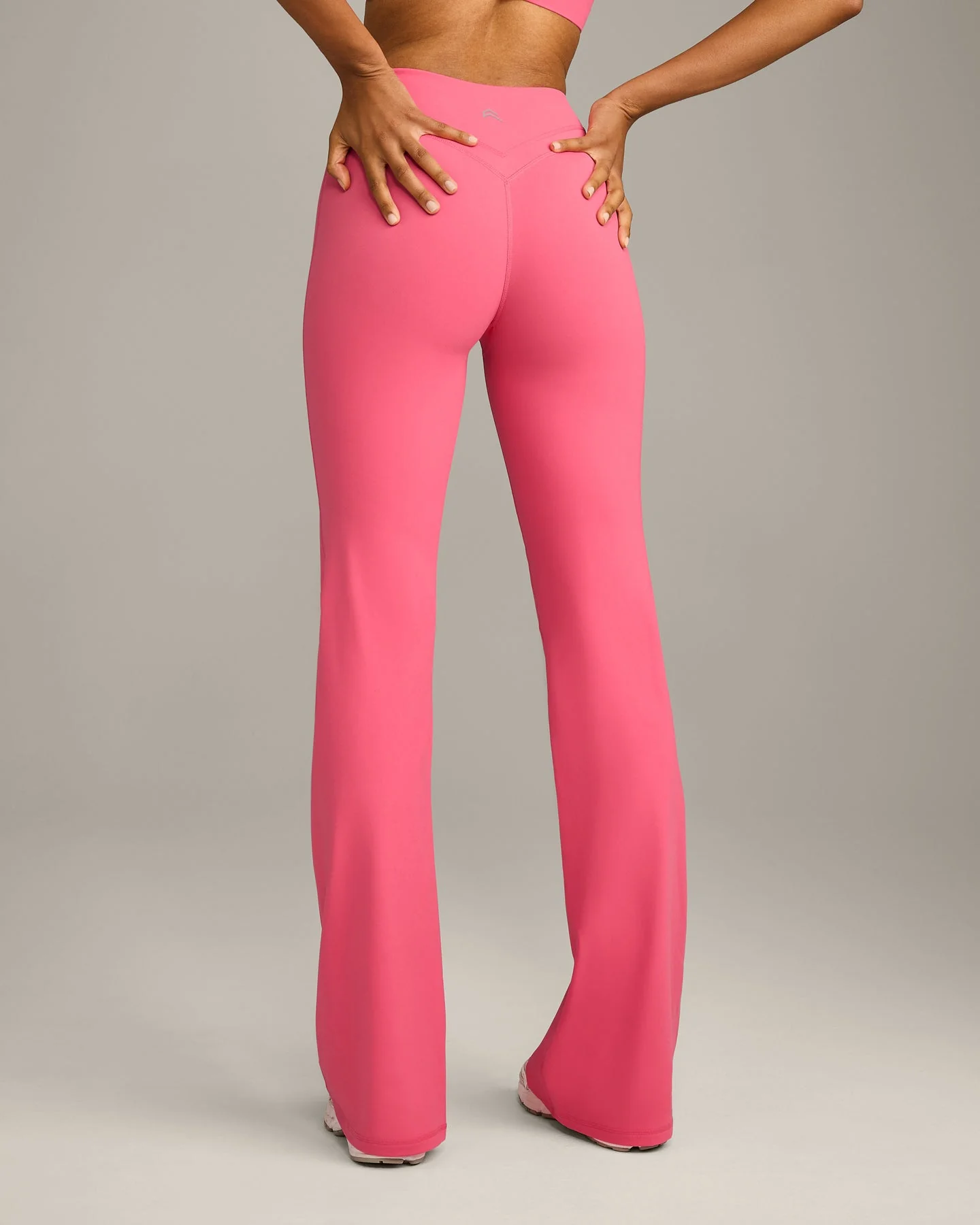 UnifiedMove™ Wrap Flared Bottoms with Reflective Logo | Hot Girl Pink