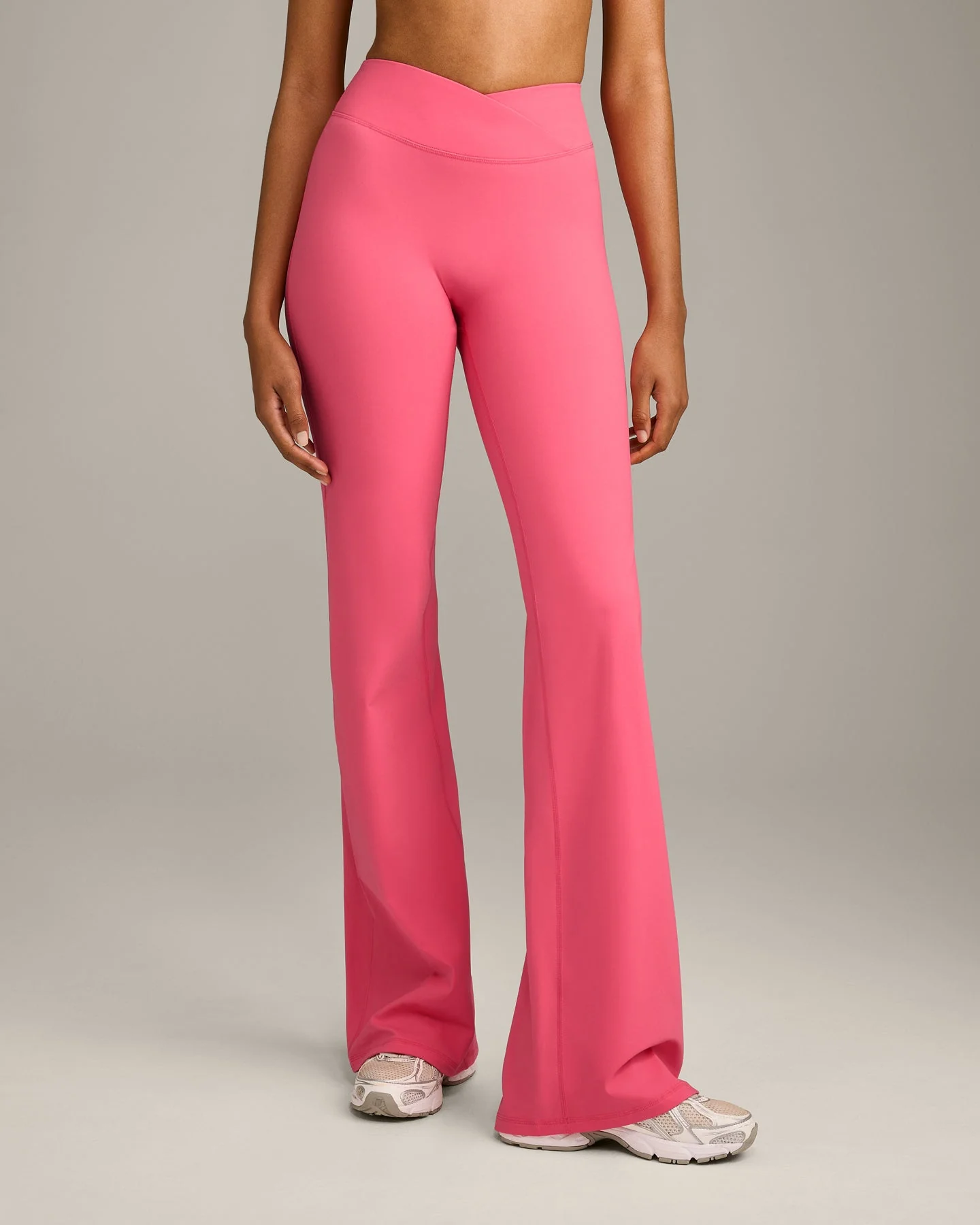 UnifiedMove™ Wrap Flared Bottoms with Reflective Logo | Hot Girl Pink - Image 6