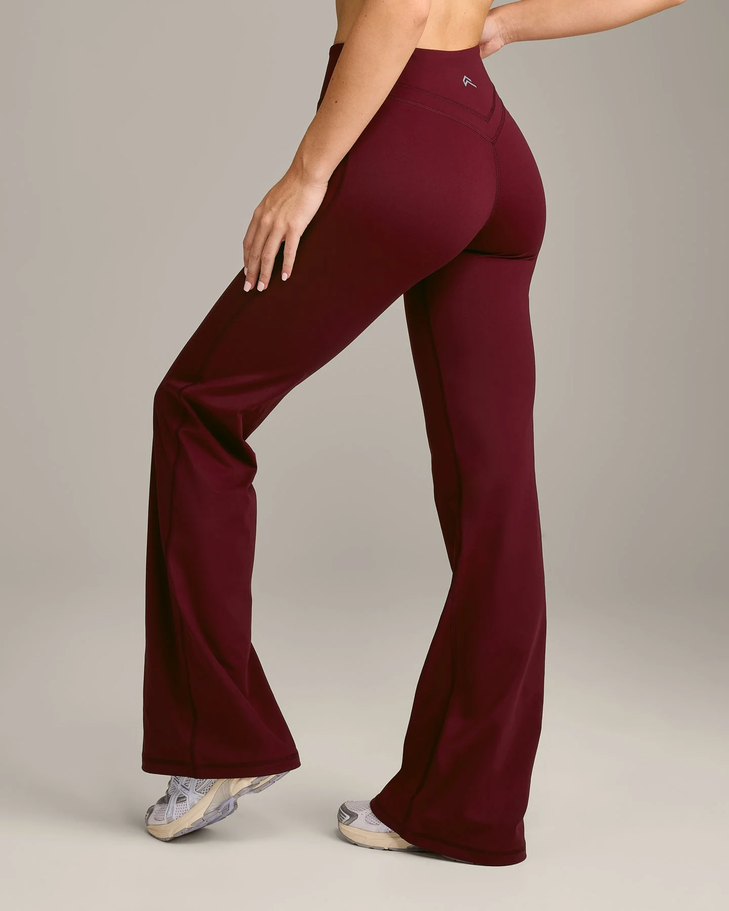 UnifiedMove™ Wrap Flared Bottoms with Reflective Logo | Rosewood - Image 2