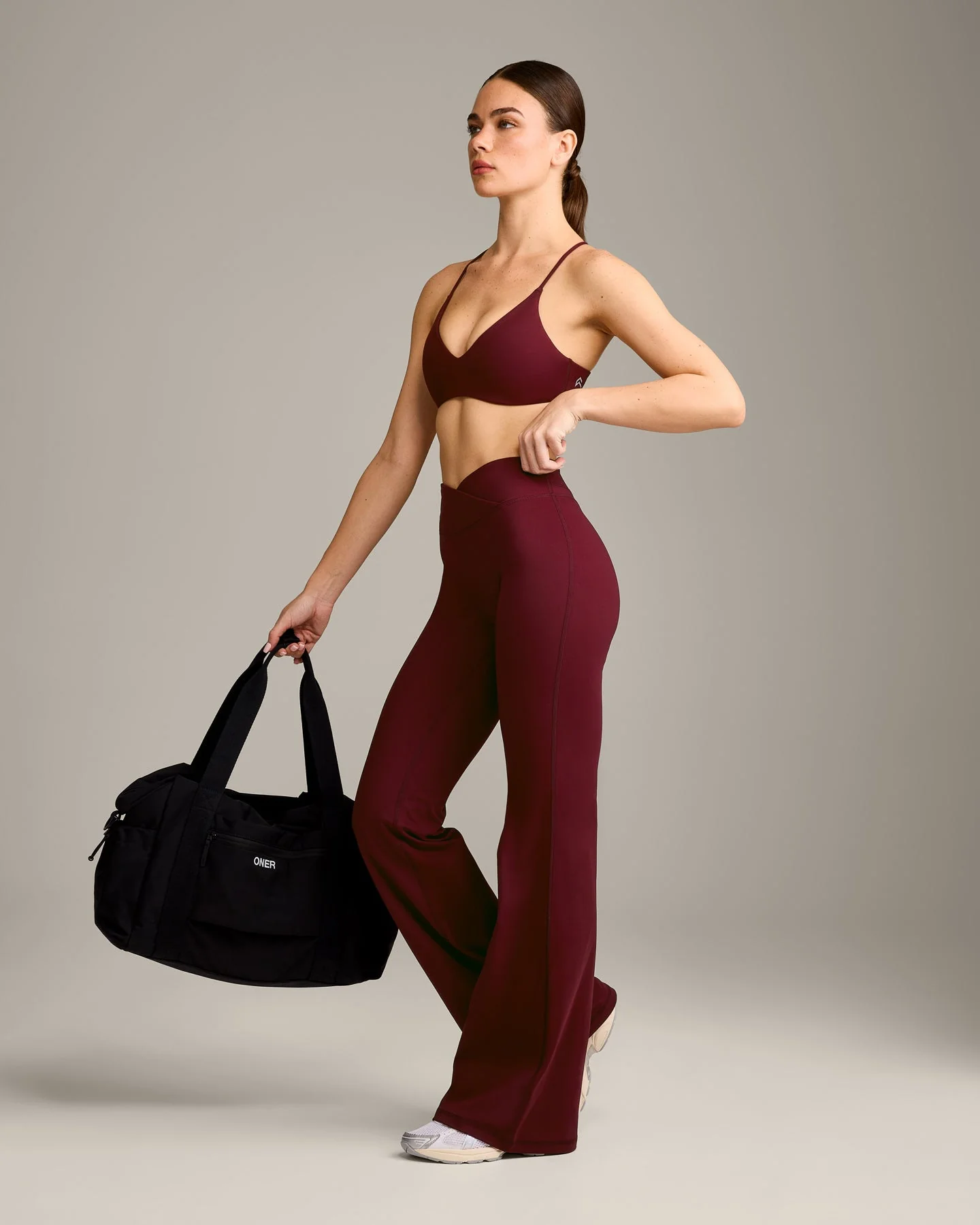 UnifiedMove™ Wrap Flared Bottoms with Reflective Logo | Rosewood - Image 3