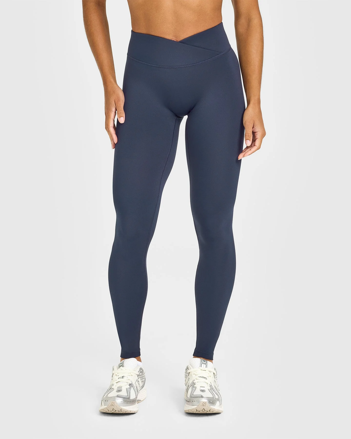 UnifiedMove™ Wrap Leggings White Logo | True Blue - Image 2