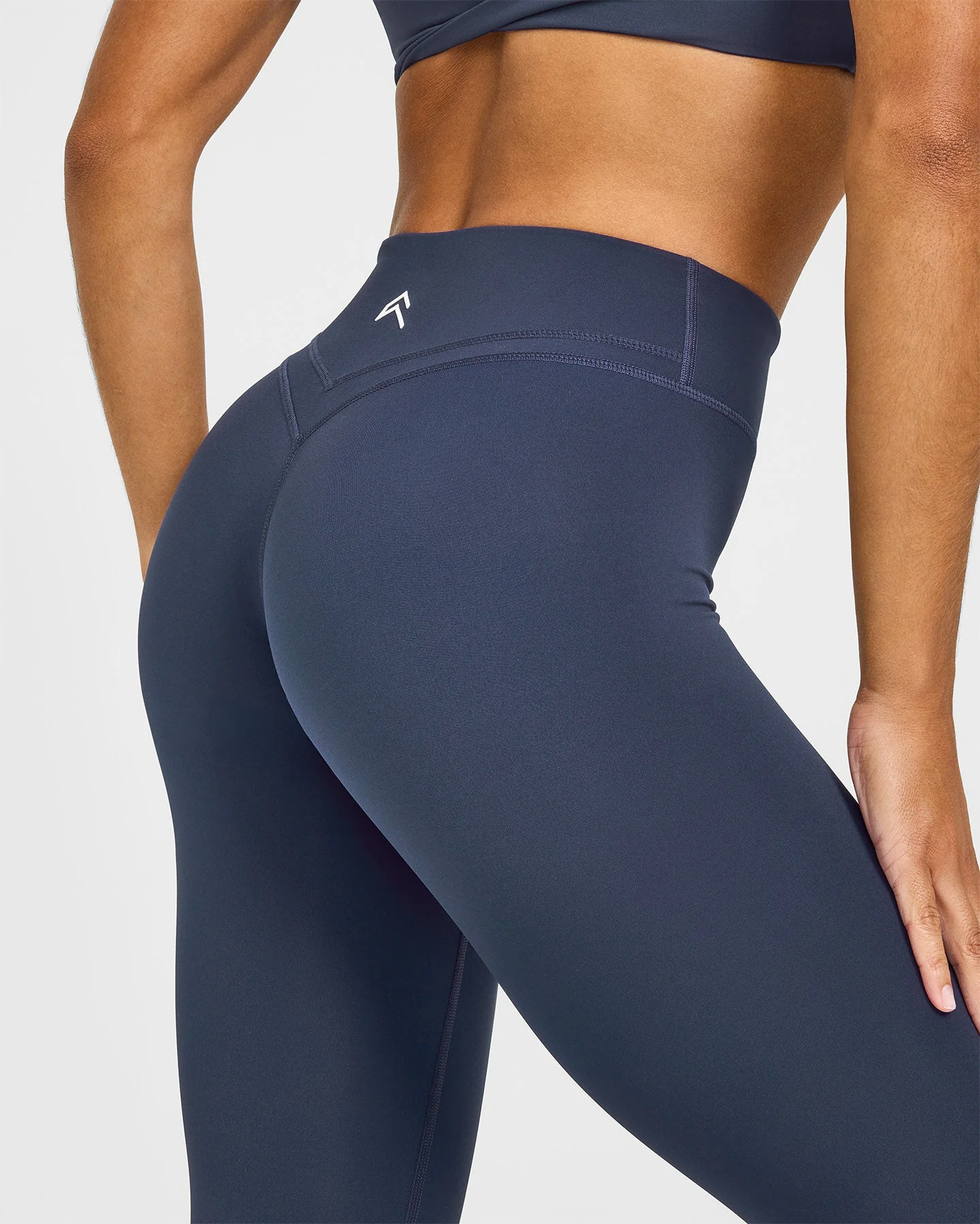 UnifiedMove™ Wrap Leggings White Logo | True Blue - Image 4
