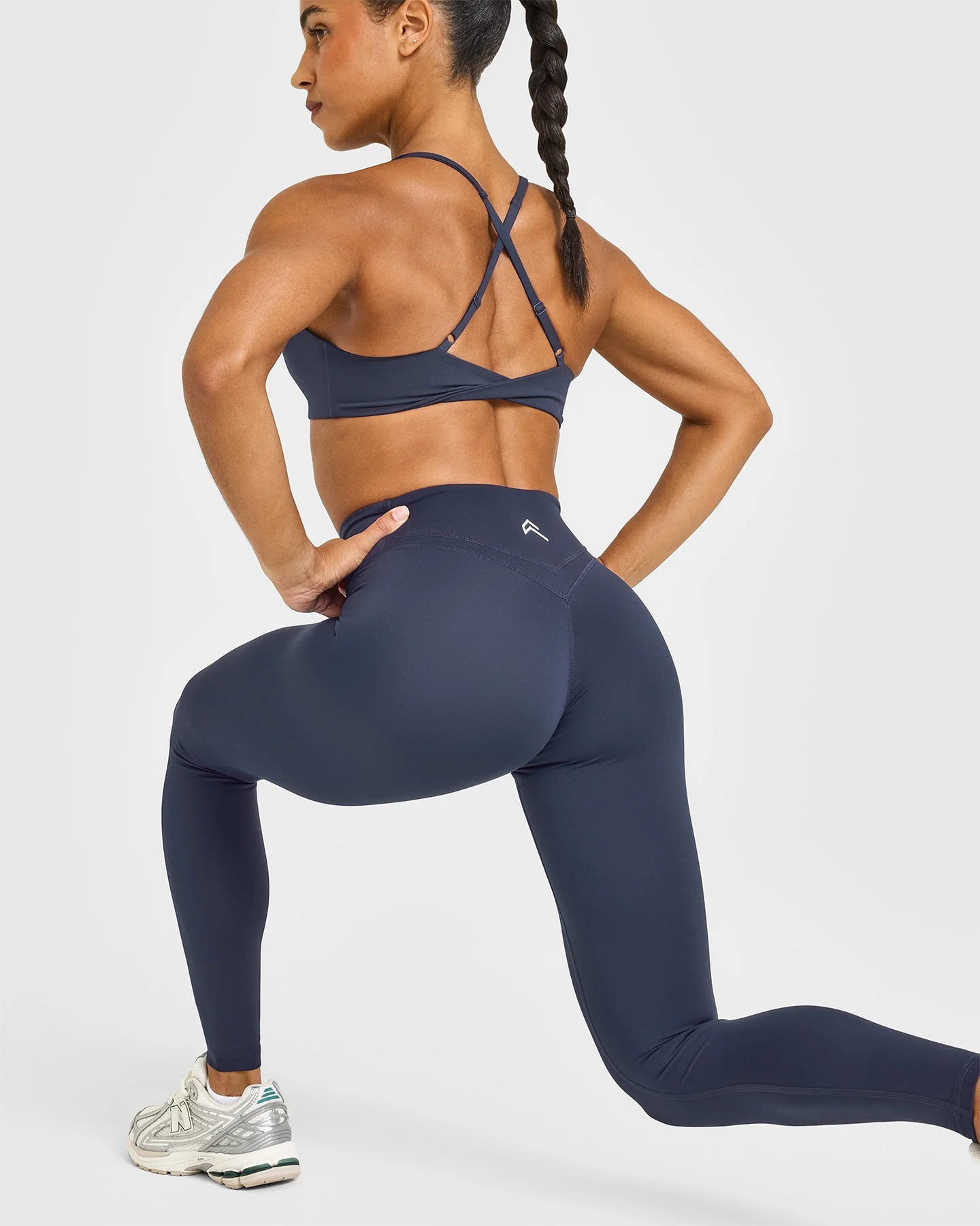UnifiedMove™ Wrap Leggings White Logo | True Blue - Image 6
