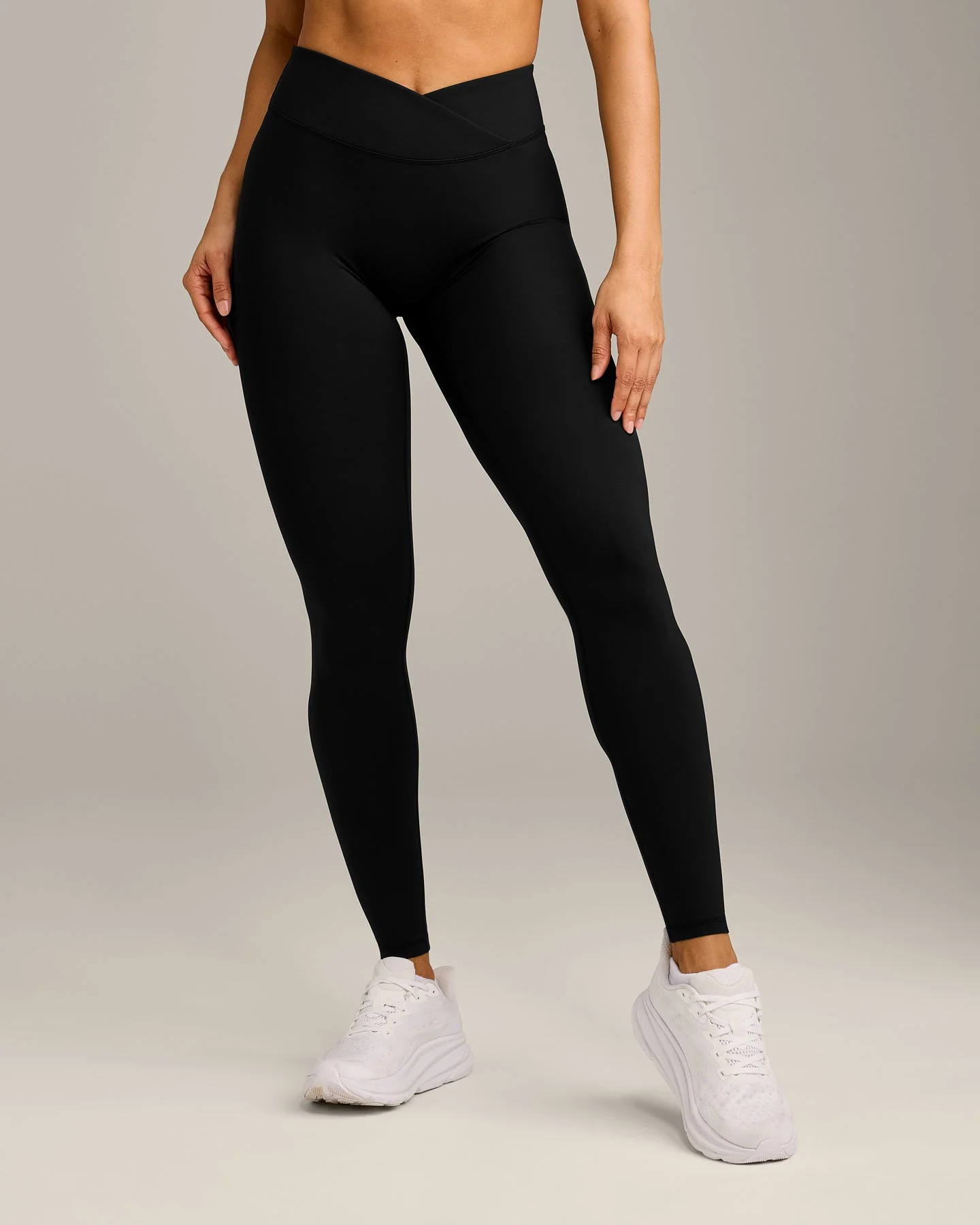 UnifiedMove™ Wrap Leggings with Reflective Logo | Black - Image 2