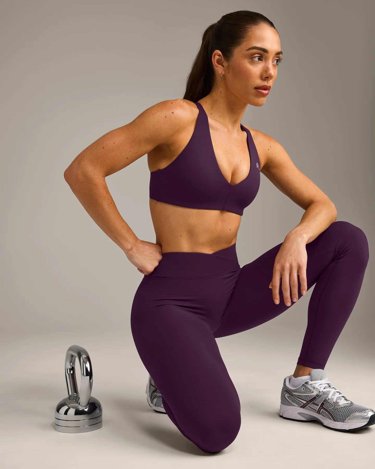 UnifiedMove™ Wrap Leggings with Reflective Logo | Blackberry Purple - Image 5
