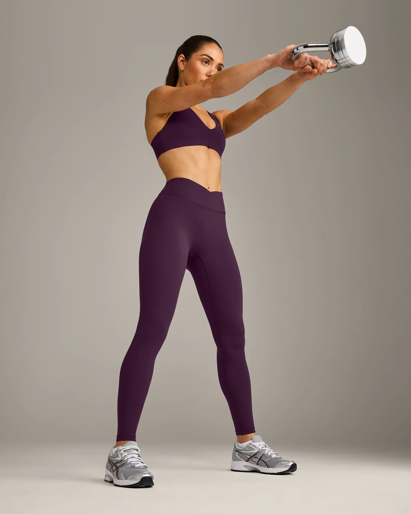UnifiedMove™ Wrap Leggings with Reflective Logo | Blackberry Purple - Image 6