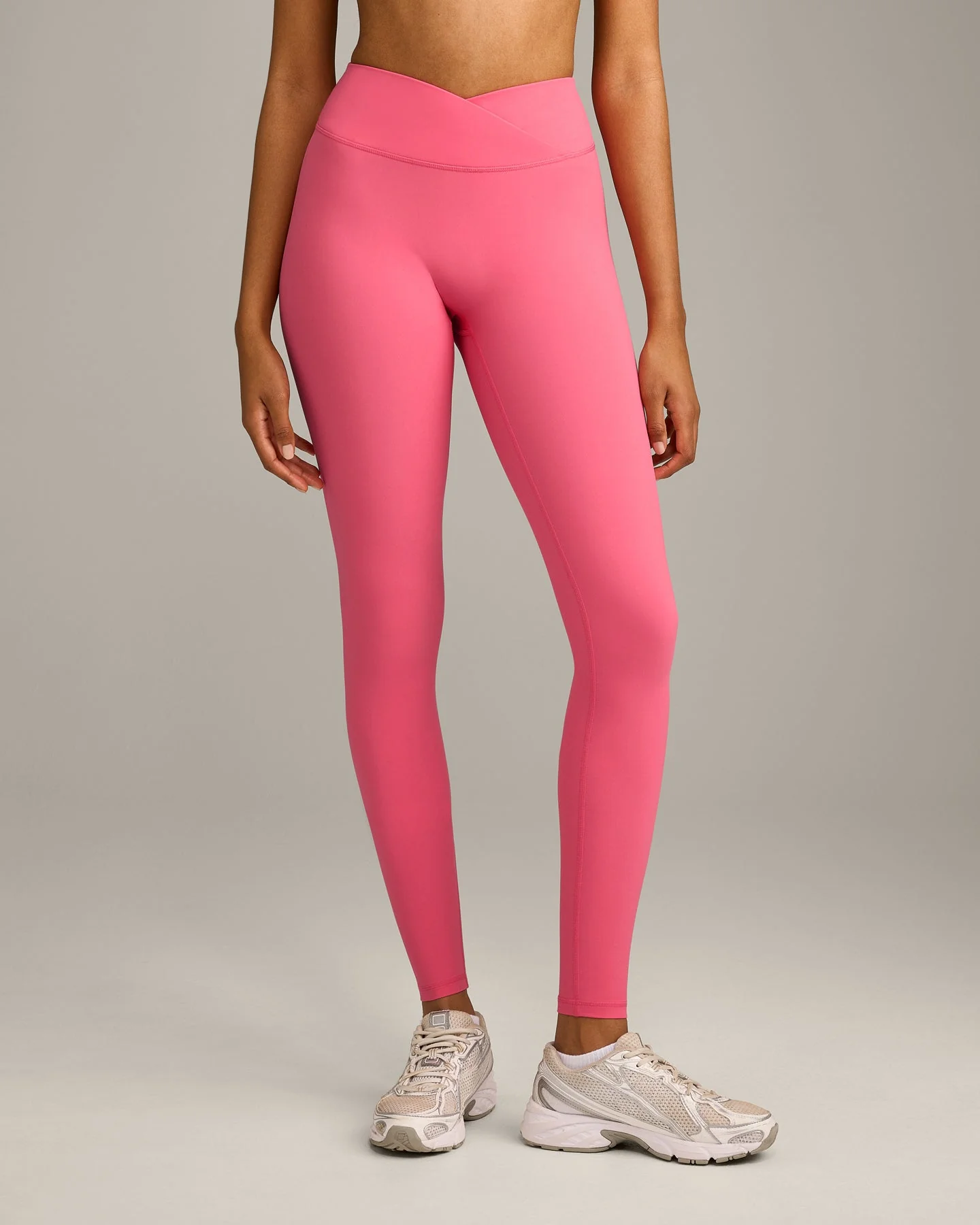 UnifiedMove™ Wrap Leggings with Reflective Logo | Hot Girl Pink - Image 6