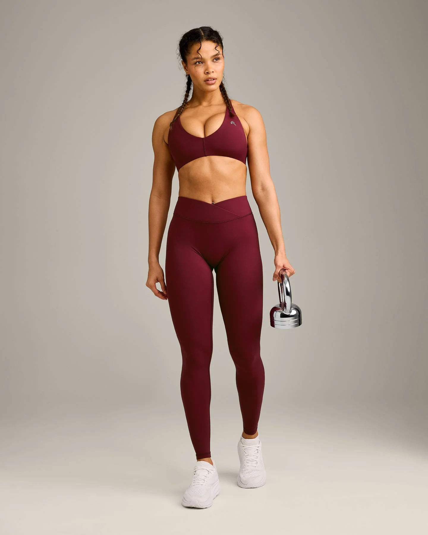 UnifiedMove™ Wrap Leggings with Reflective Logo | Rosewood - Image 3