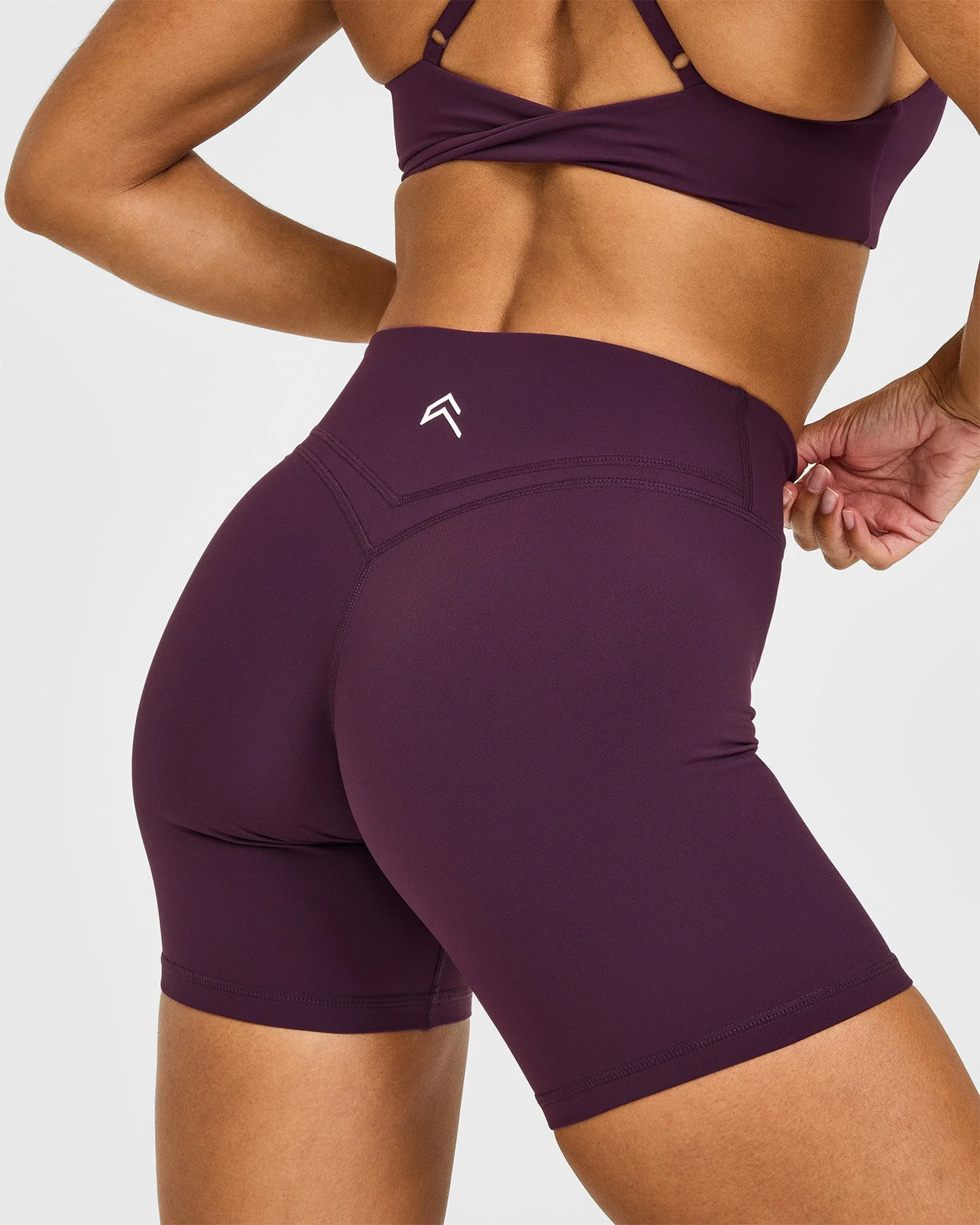 UnifiedMove™ Wrap Shorts White Logo 6" | Blackberry Purple - Image 4
