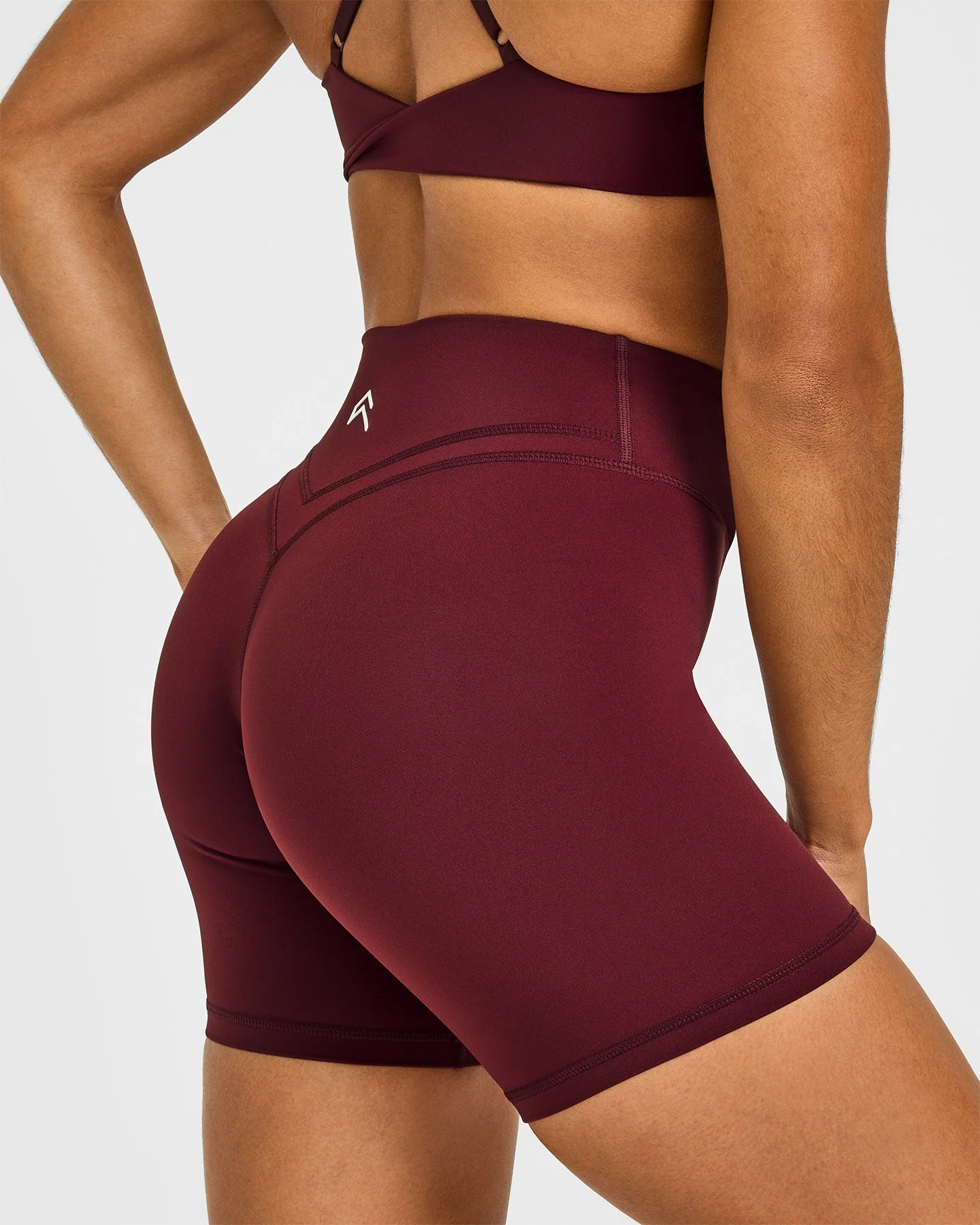 UnifiedMove™ Wrap Shorts White Logo 6" | Rosewood - Image 4