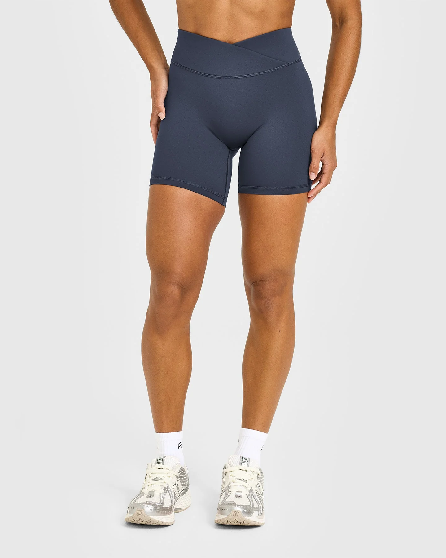 UnifiedMove™ Wrap Shorts White Logo 6" | True Blue - Image 2