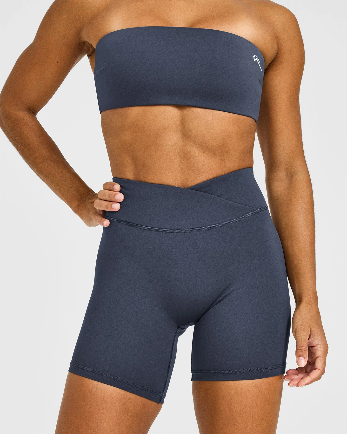 UnifiedMove™ Wrap Shorts White Logo 6" | True Blue - Image 5