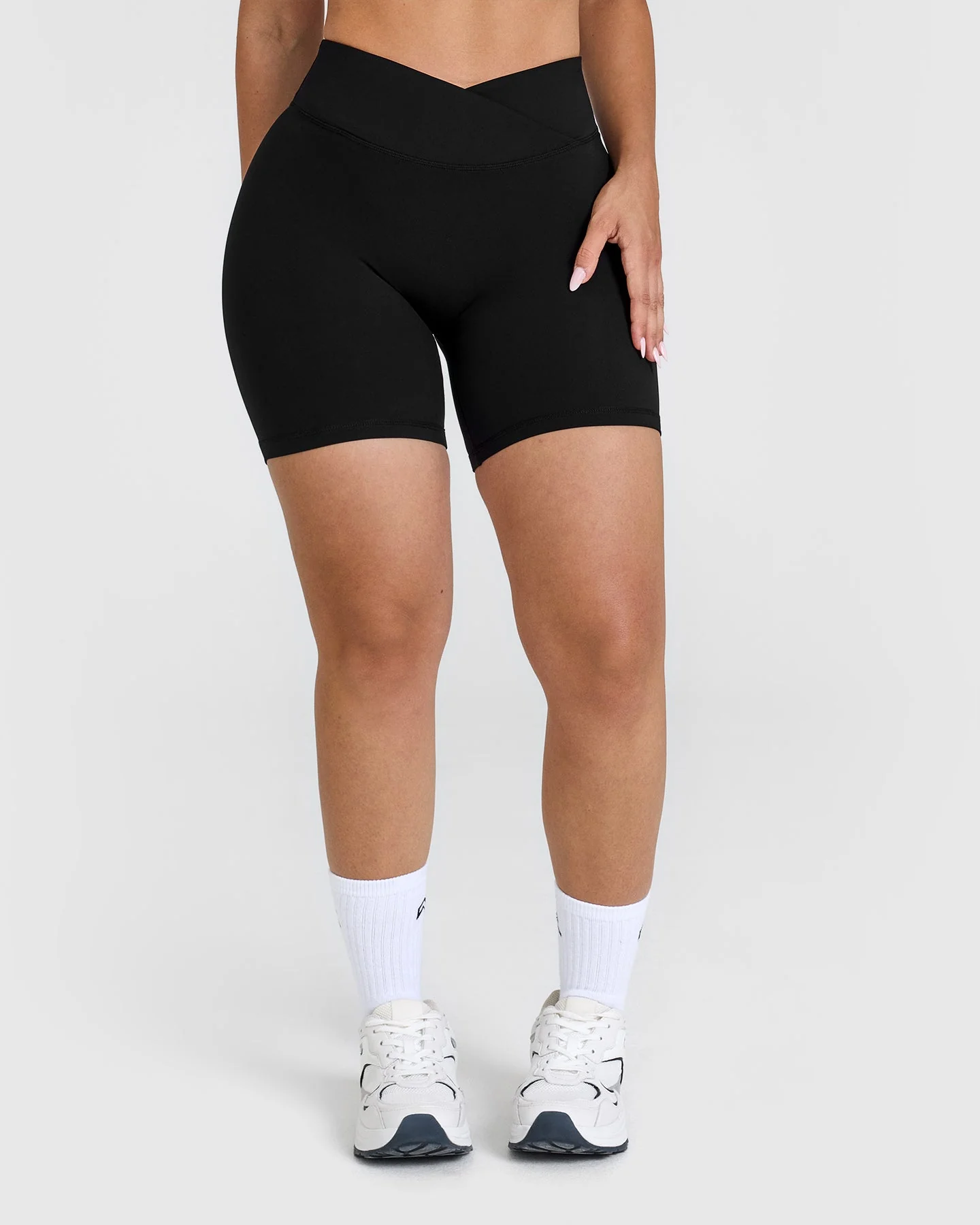 UnifiedMove™ Wrap Shorts White Logo 6" | Black - Image 2