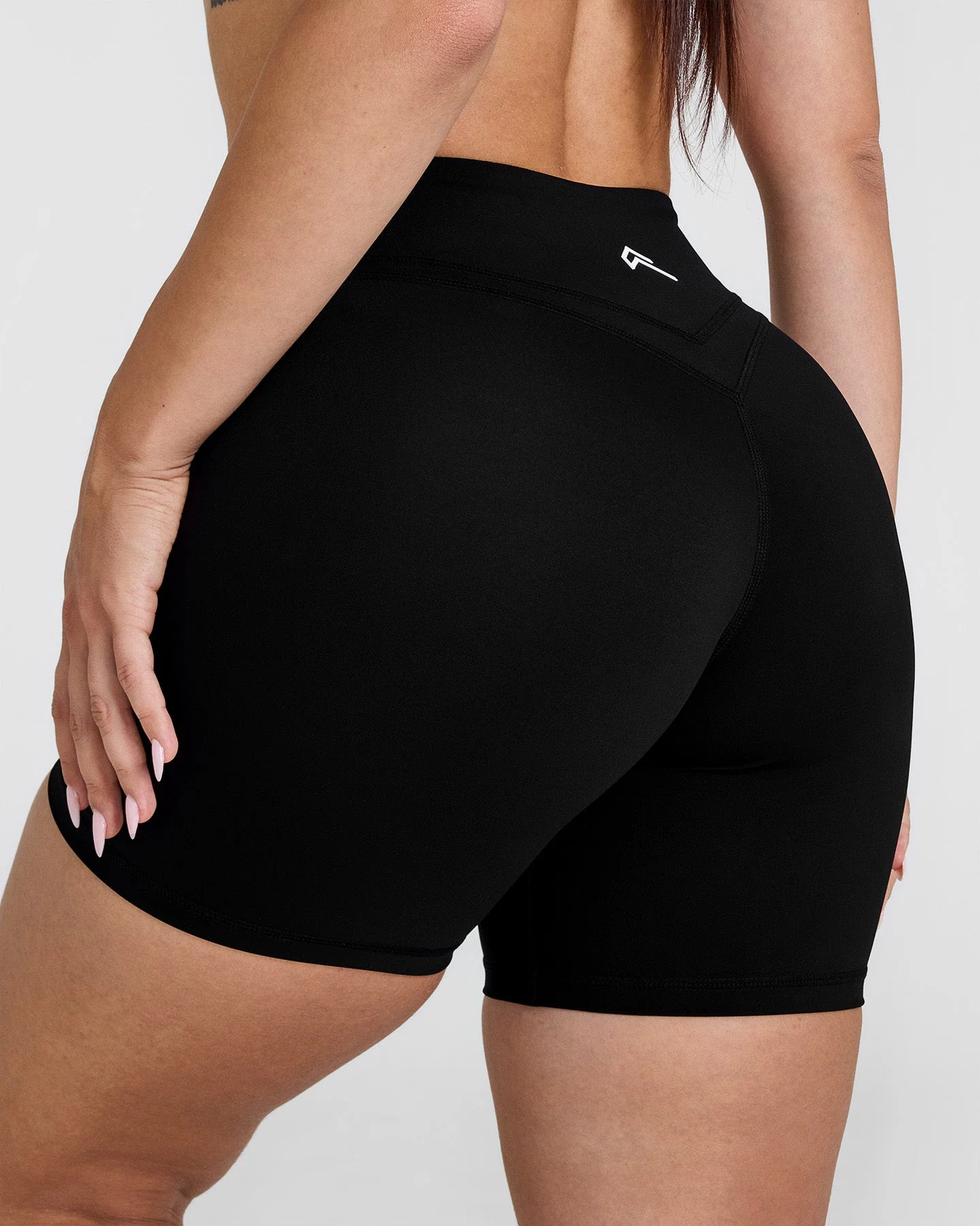 UnifiedMove™ Wrap Shorts White Logo 6" | Black - Image 5