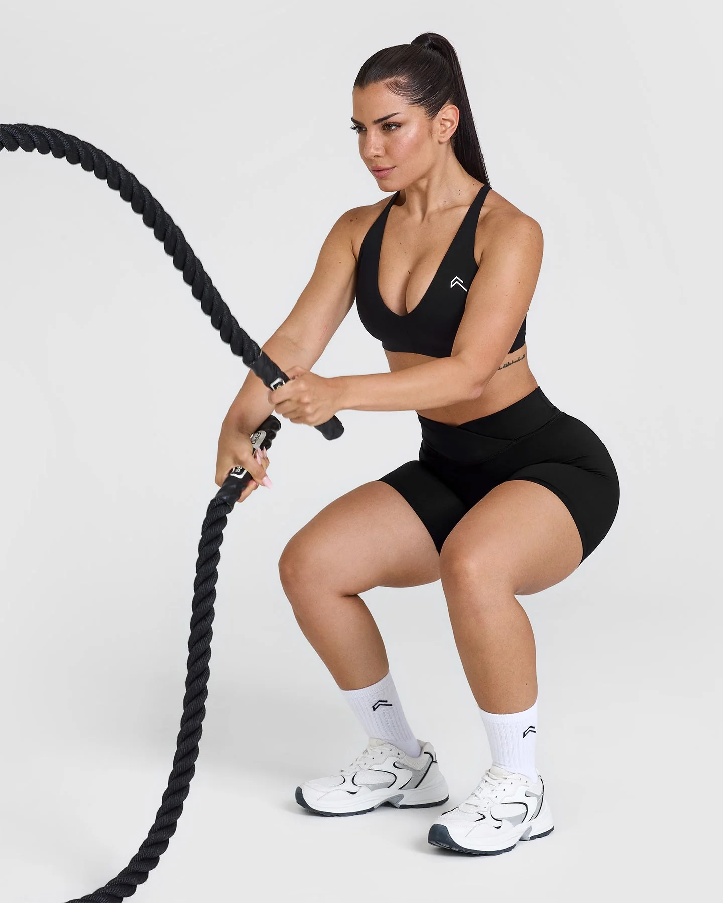 UnifiedMove™ Wrap Shorts White Logo 6" | Black - Image 6