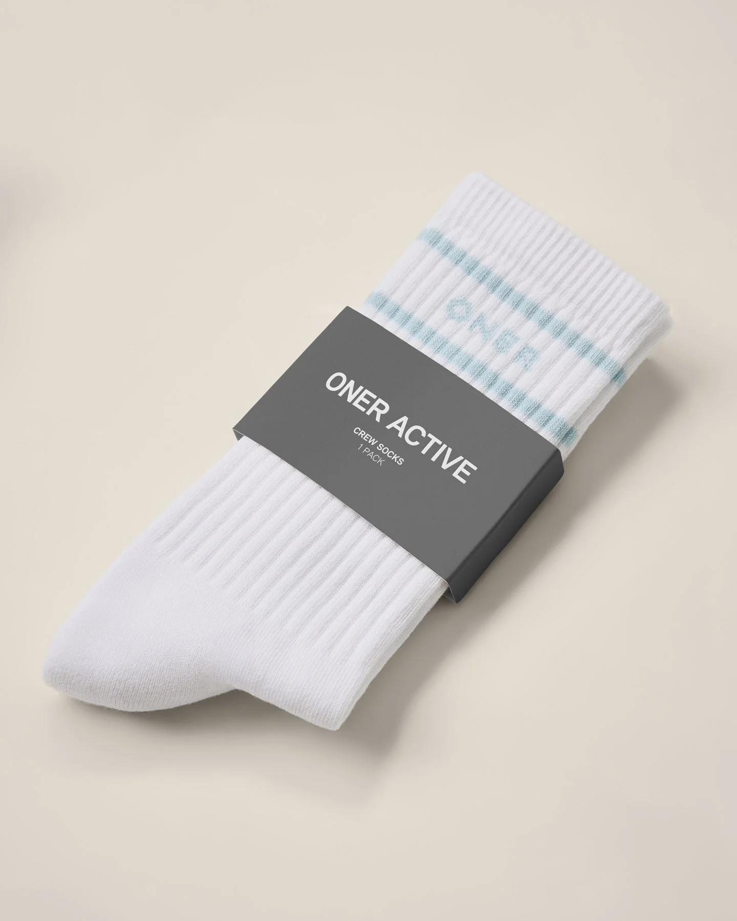 Varsity Stripe Long Crew Socks 1 Pack | Cloud Blue - Image 4