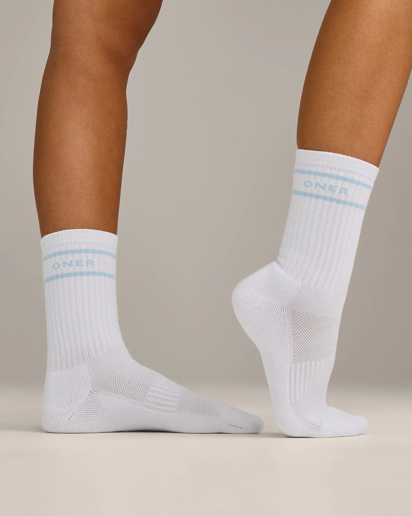 Varsity Stripe Long Crew Socks 1 Pack | Cloud Blue - Image 6