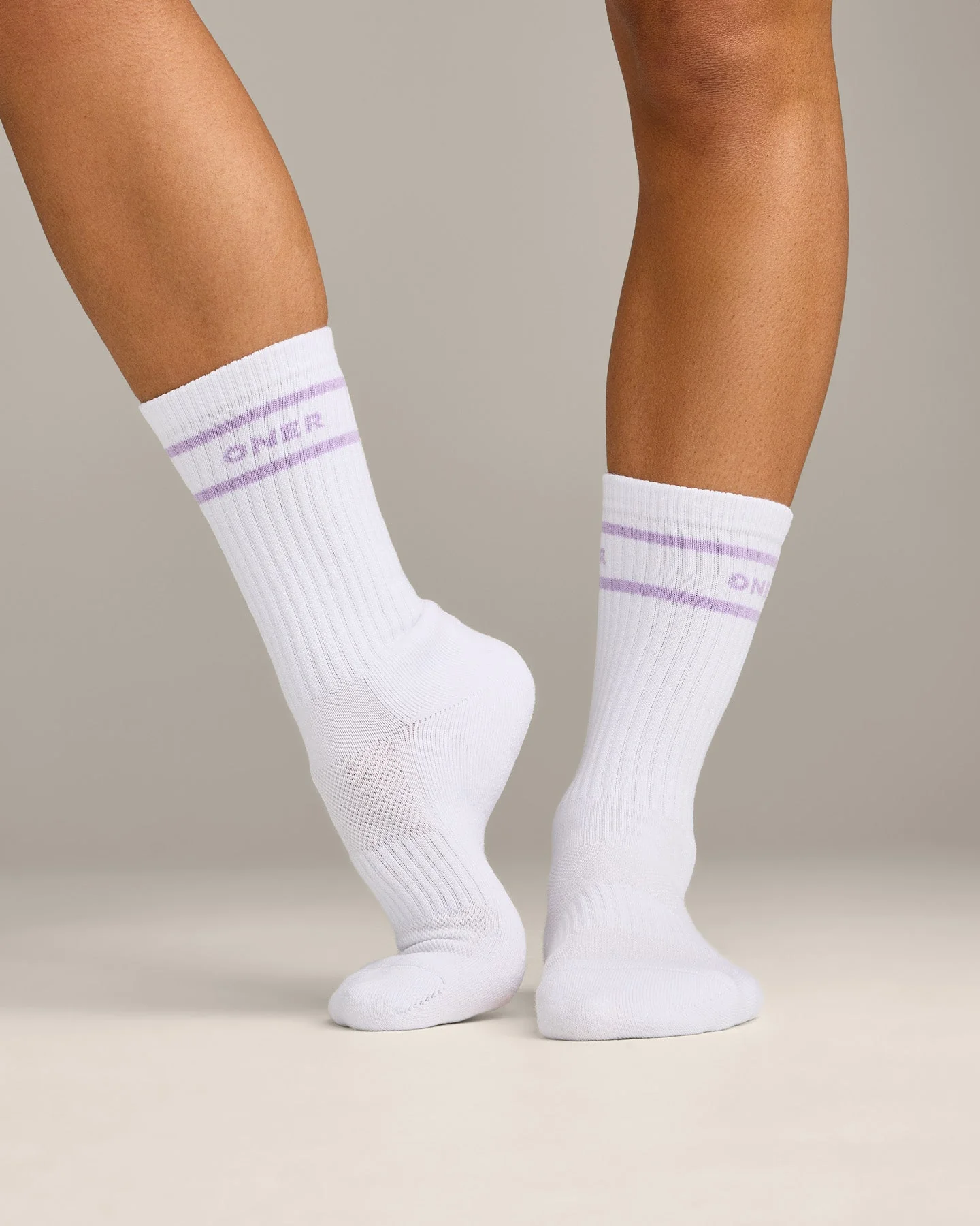 Varsity Stripe Long Crew Socks 1 Pack | Lavender Purple
