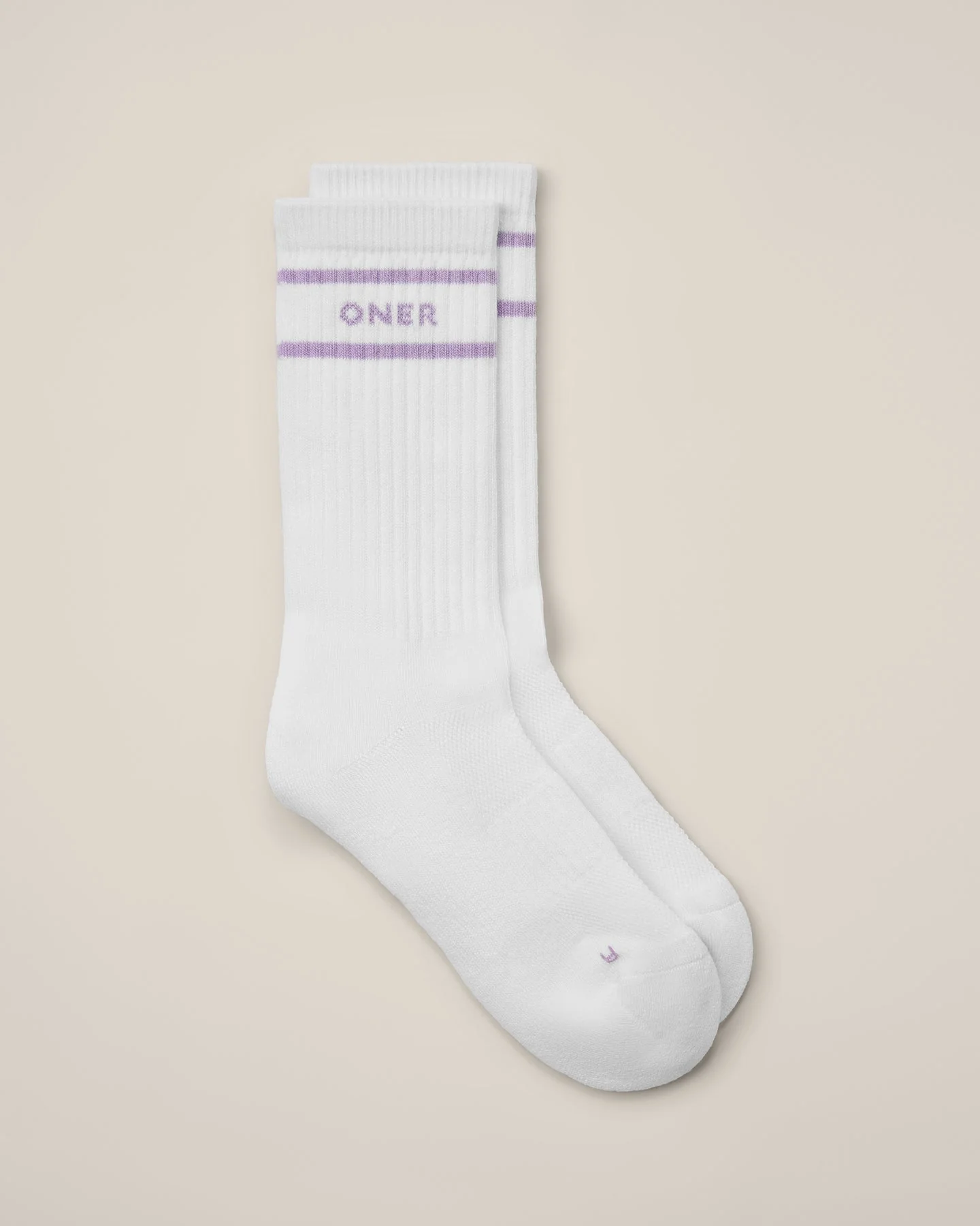 Varsity Stripe Long Crew Socks 1 Pack | Lavender Purple - Image 6